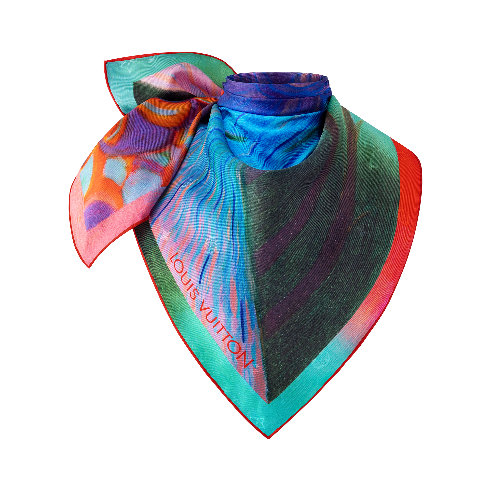 S00 액세서리 실크 스퀘어 & 방도 아이리스 스프링 스퀘어 90 | 루이비통 공식 온라인 스토어® (크게 보기)