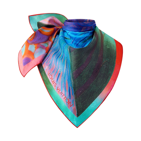 S00 액세서리 실크 스퀘어 & 방도 아이리스 스프링 스퀘어 90 | 루이비통 공식 온라인 스토어® (크게 보기)