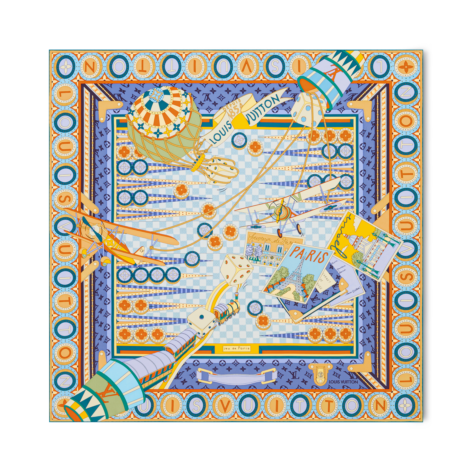 S00 액세서리 실크 스퀘어 & 방도 죄 드 보야주 스퀘어 90 | 루이비통 공식 온라인 스토어® (크게 보기)