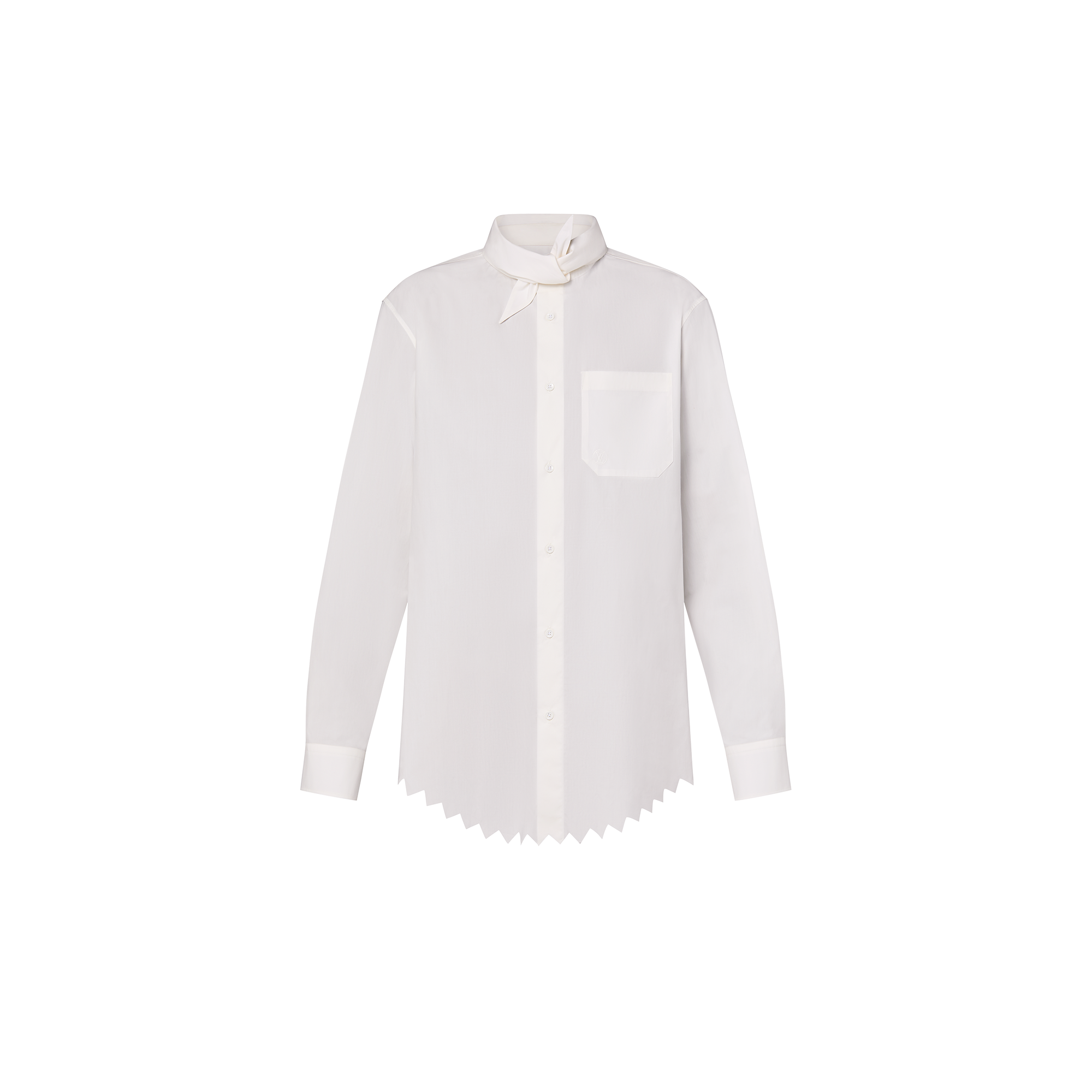  Discontinued Product Obs 3 노티드 칼라 롱 슬리브드 셔츠 | 루이비통 공식 온라인 스토어® (크게 보기)