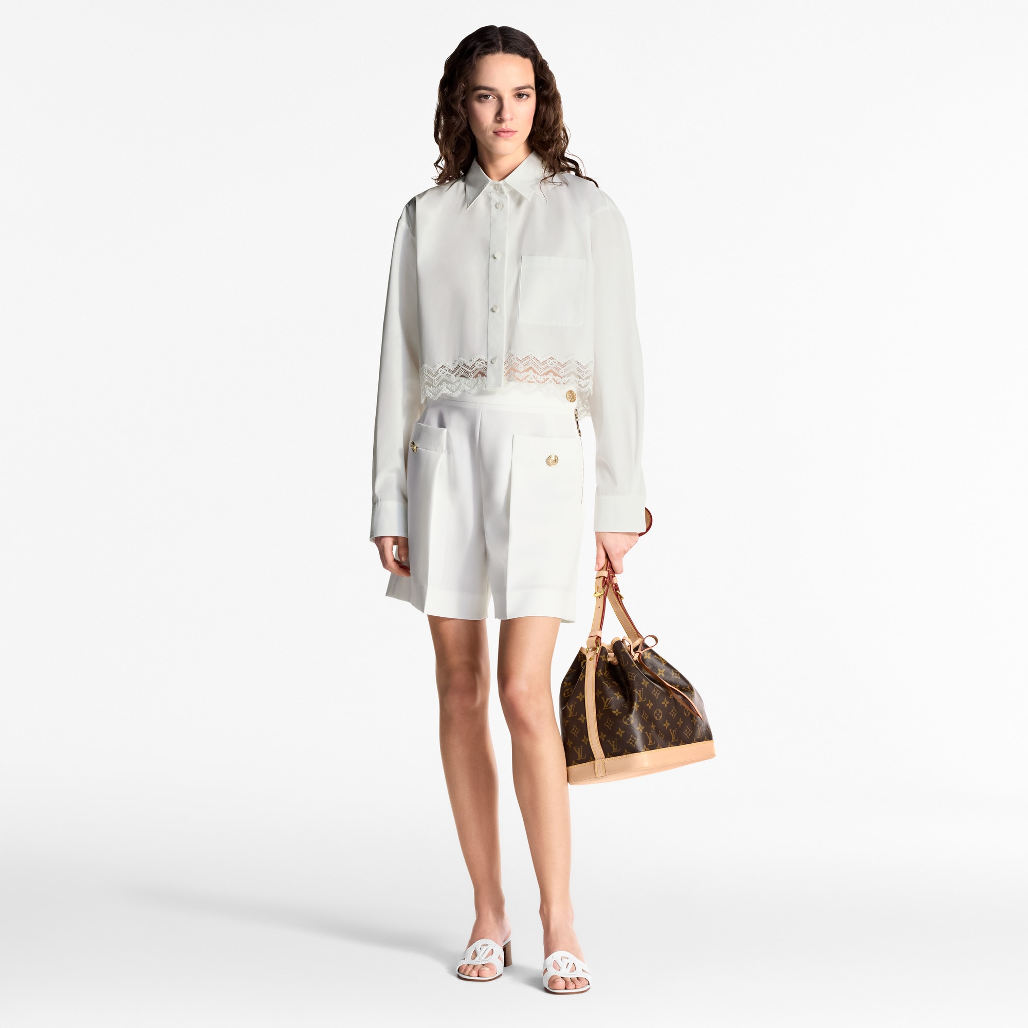  의류 티셔츠 & 블라우스 레이스 트림 셔츠 | 루이비통 공식 온라인 스토어® (크게 보기)