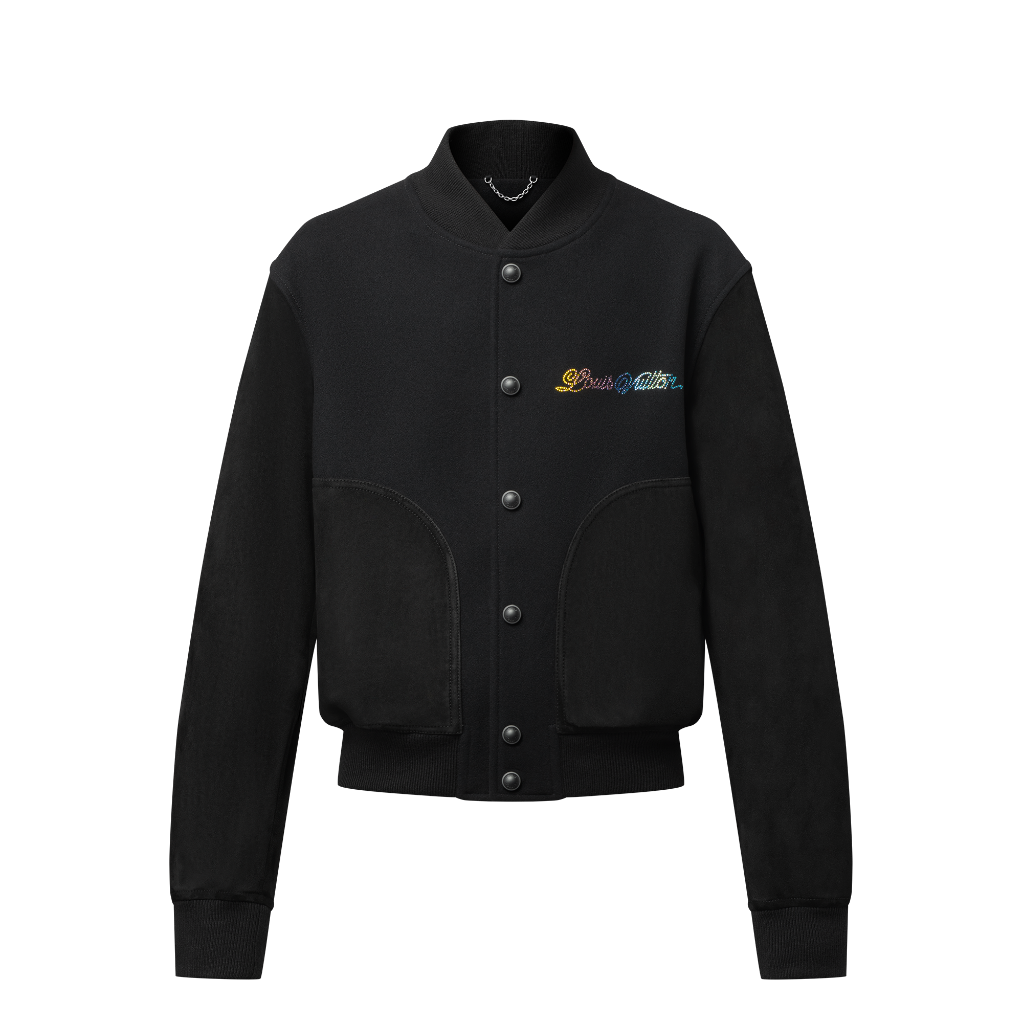  의류 아우터 & 코트 레더 믹스 바시티 블루종 | 루이비통 공식 온라인 스토어® (크게 보기)