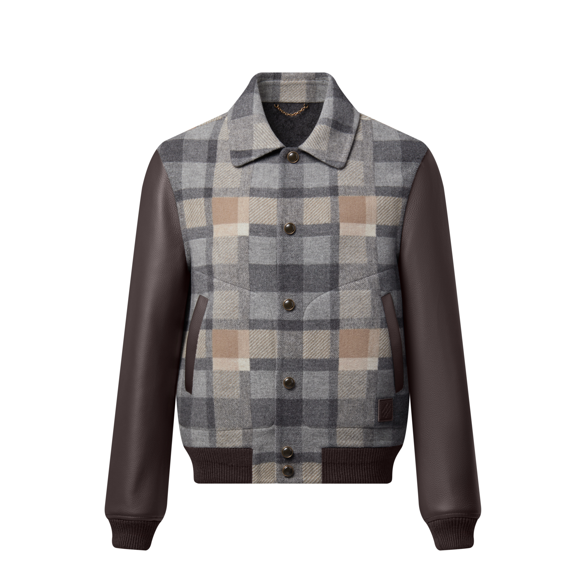  의류 아우터 & 코트 레더 믹스 바시티 재킷 | 루이비통 공식 온라인 스토어® (크게 보기)