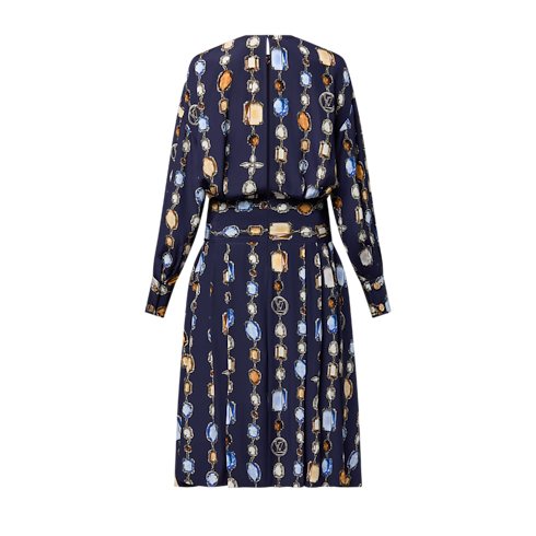 의류 드레스 롱 슬리브드 목걸이 드레스 | 루이비통 공식 온라인 스토어® (크게 보기)