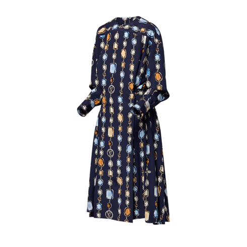 의류 드레스 롱 슬리브드 목걸이 드레스 | 루이비통 공식 온라인 스토어® (크게 보기)