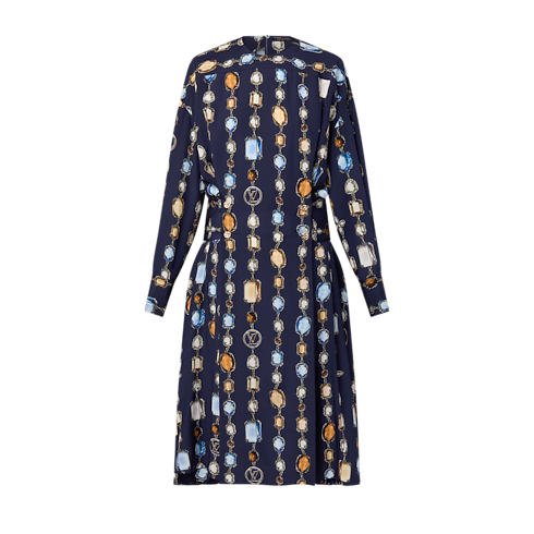 의류 드레스 롱 슬리브드 목걸이 드레스 | 루이비통 공식 온라인 스토어® (크게 보기)