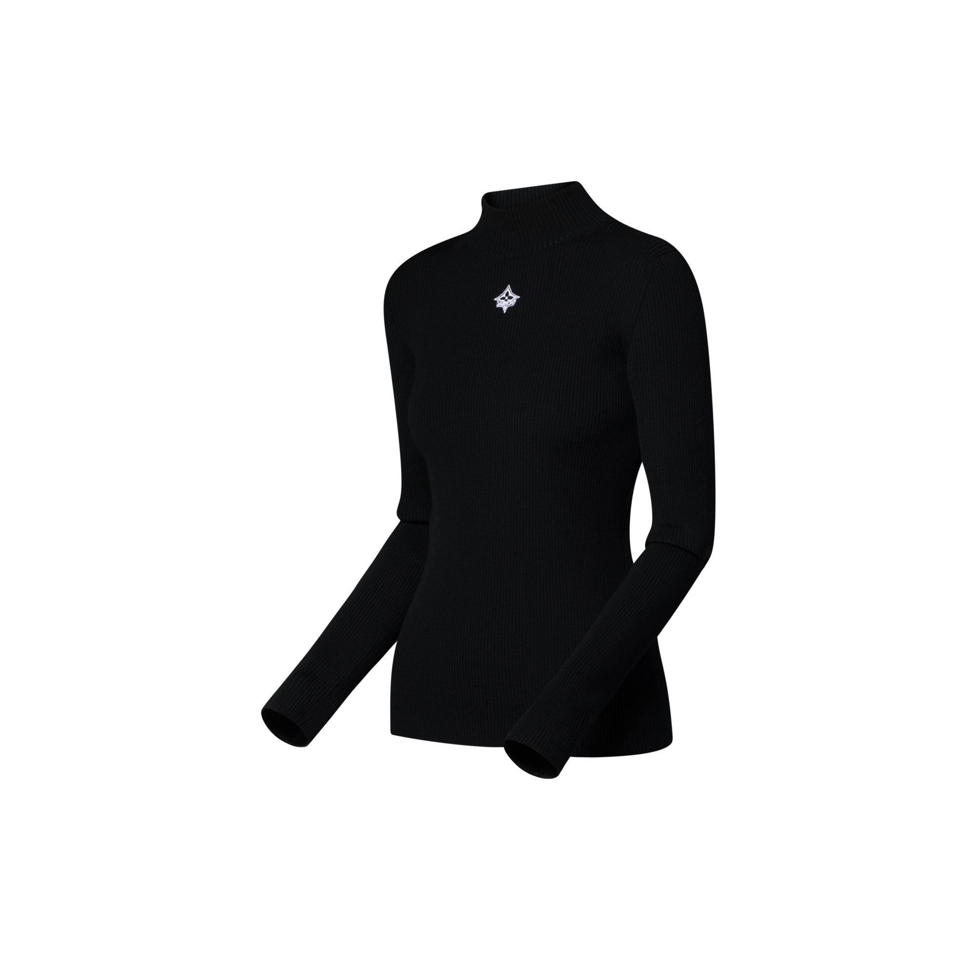  의류 니트웨어 롱 슬리브드 립 니트 톱 | 루이비통 공식 온라인 스토어® (크게 보기)