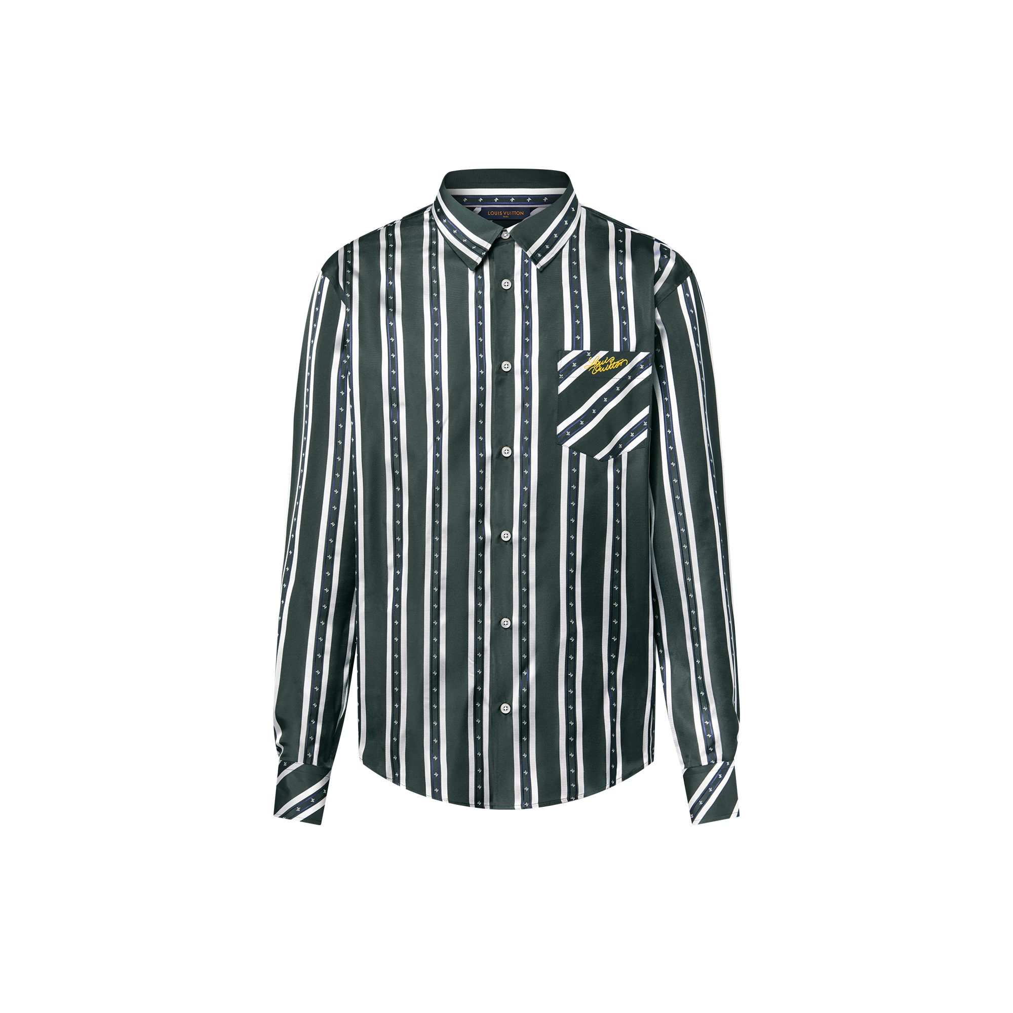  의류 셔츠 롱 슬리브드 실크 셔츠 | 루이비통 공식 온라인 스토어® (크게 보기)
