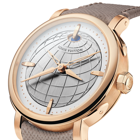 워치 전체 보기 } 루이 비통 에스칼 (Louis Vuitton Escale), 트윈존, 42mm, 로즈 골드 | 루이비통 공식 온라인 스토어® (크게 보기)
