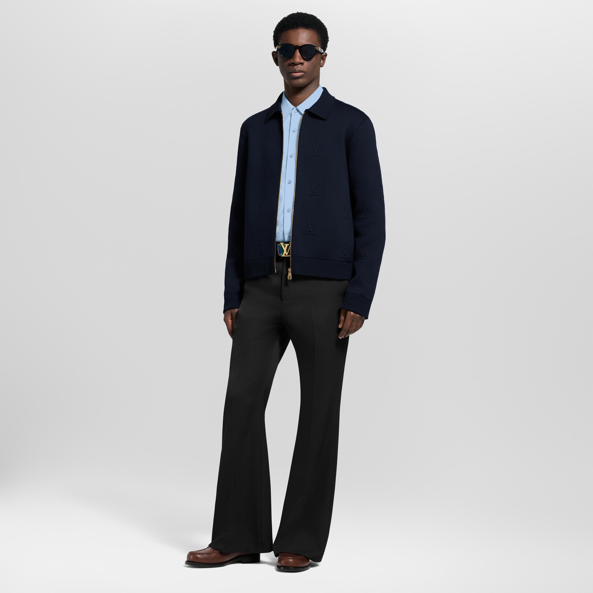  의류 의류 전체 보기 LV 블라종 엠보스드 지퍼 블루종 | 루이비통 공식 온라인 스토어® (크게 보기)