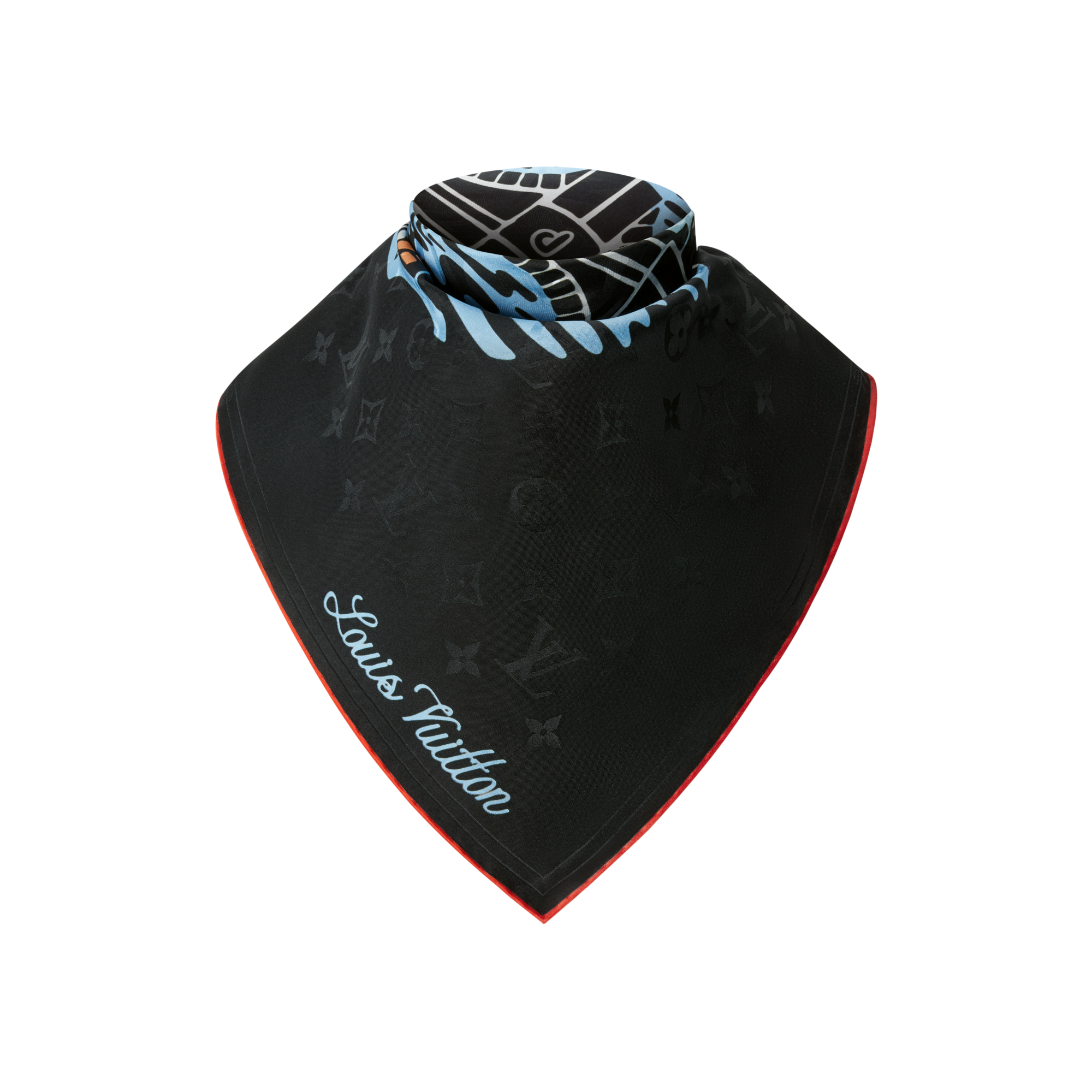 S00 액세서리 실크 & 반다나 LV 시티 스탬프 (LV City Stamp) 반다나 | 루이비통 공식 온라인 스토어® (크게 보기)