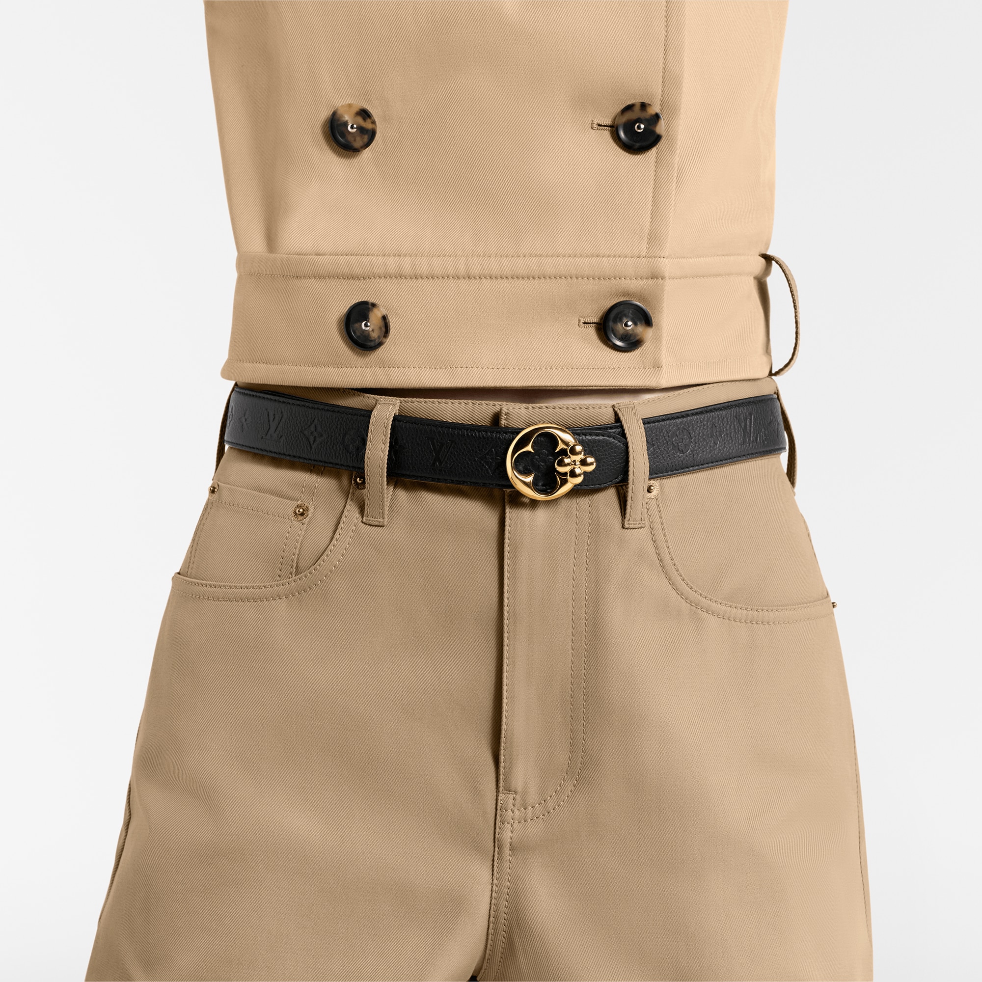 모노그램 액세서리 벨트 LV 플라워그램 라운드 30mm 리버서블 벨트 | 루이비통 공식 온라인 스토어® (크게 보기)