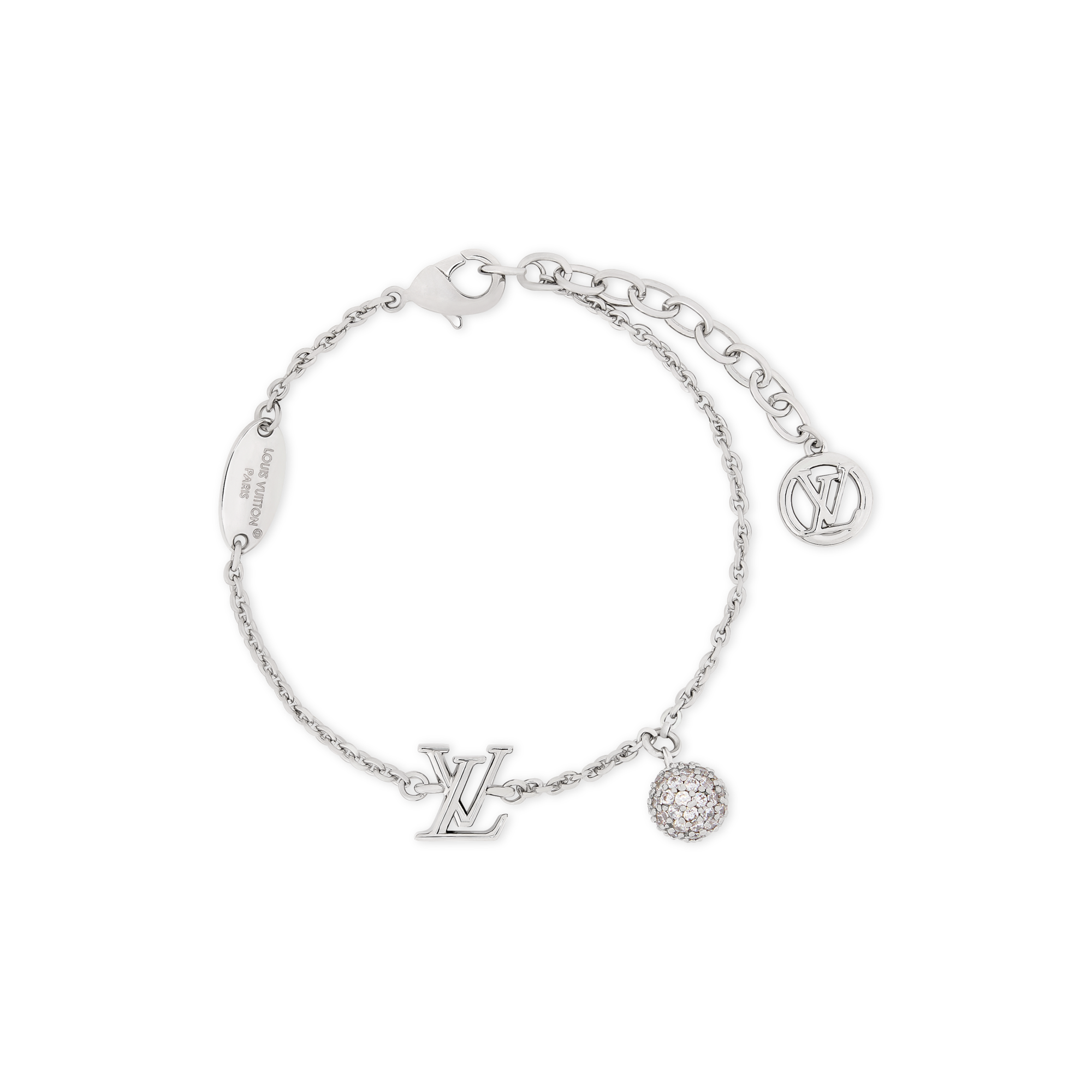 S00 패션 주얼리 팔찌 LV 아이코닉 루이자 스트라스 팔찌 | 루이비통 공식 온라인 스토어® (크게 보기)