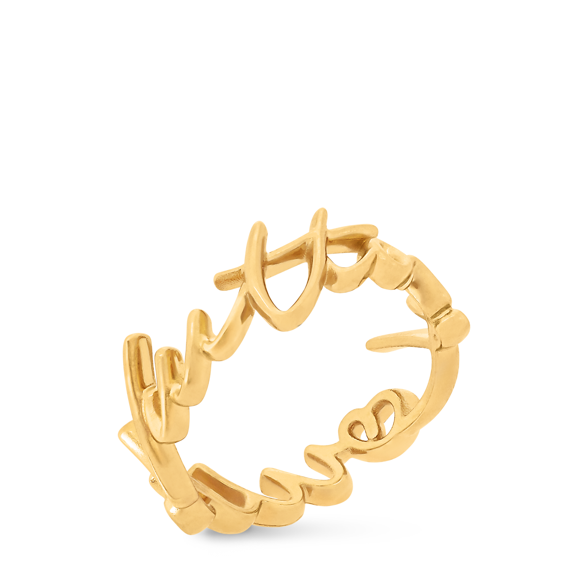 S00 패션 주얼리 반지 LV 스크립트 반지 | 루이비통 공식 온라인 스토어® (크게 보기)