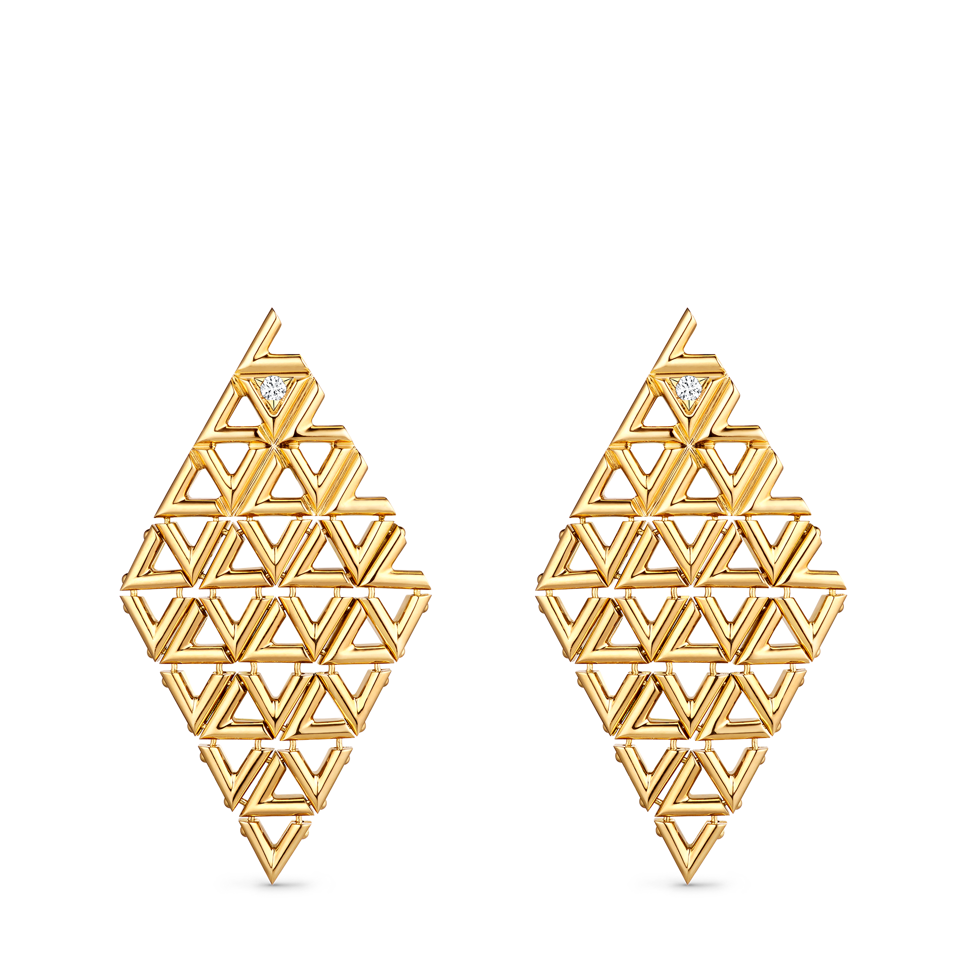  카테고리 파인 주얼리 전체 보기 LV 볼트 귀걸이, 옐로우 골드와 다이아몬드 | 루이비통 공식 온라인 스토어® (크게 보기)