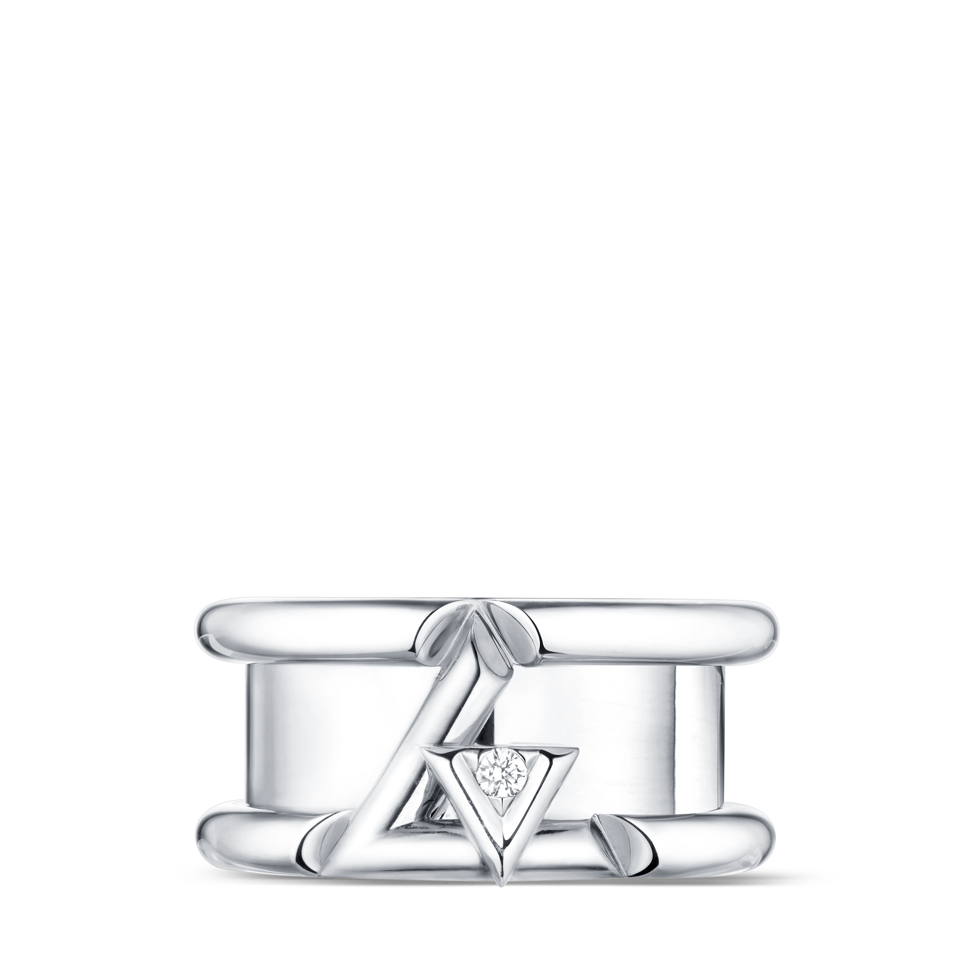  카테고리 파인 주얼리 전체 보기 LV 볼트 밴드 반지, 화이트 골드와 다이아몬드 | 루이비통 공식 온라인 스토어® (크게 보기)