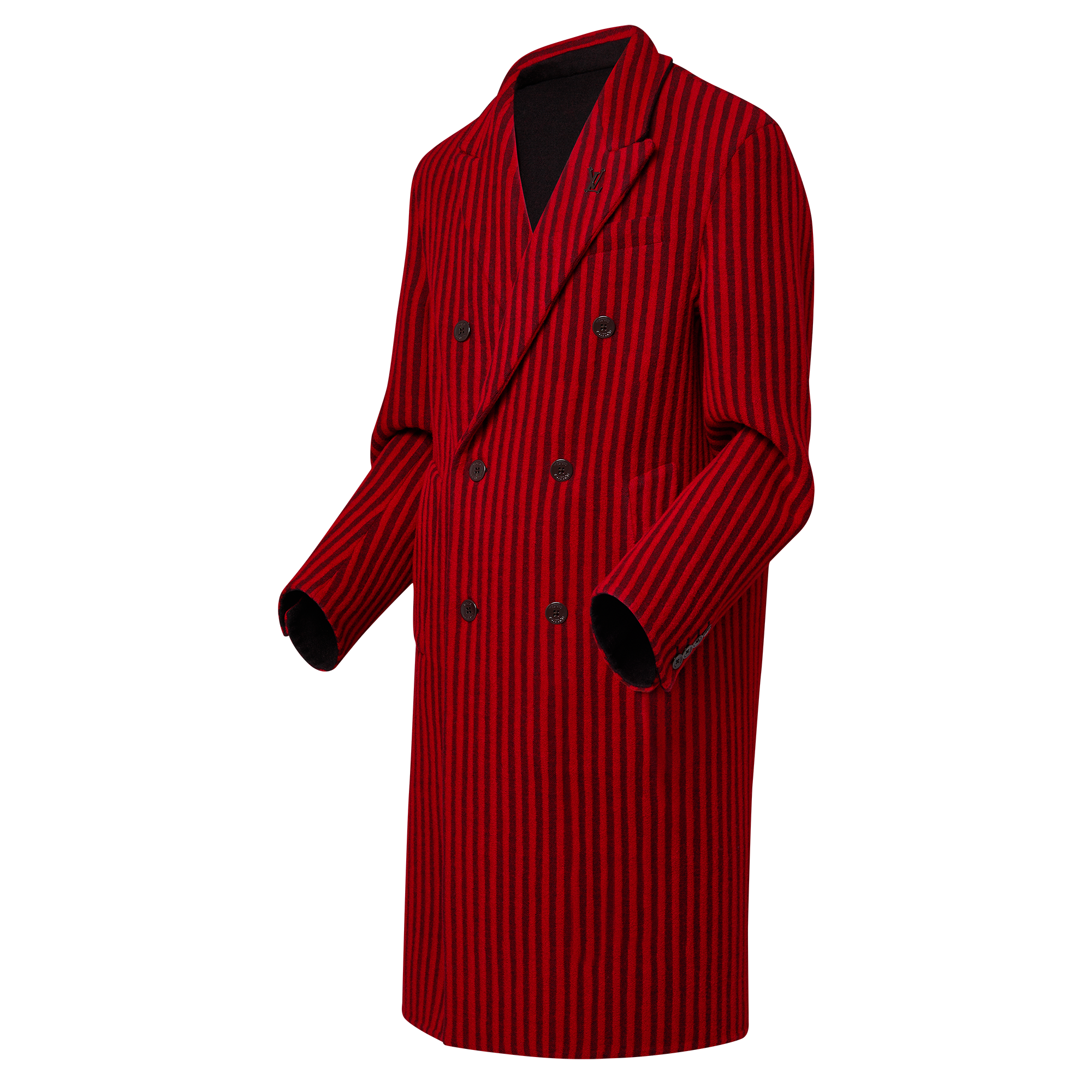  의류 아우터 & 코트 LV x 박서보 (LV x Park Seo-Bo) 더블페이스 울 앤드 실크 블렌드 코트 | 루이비통 공식 온라인 스토어® (크게 보기)