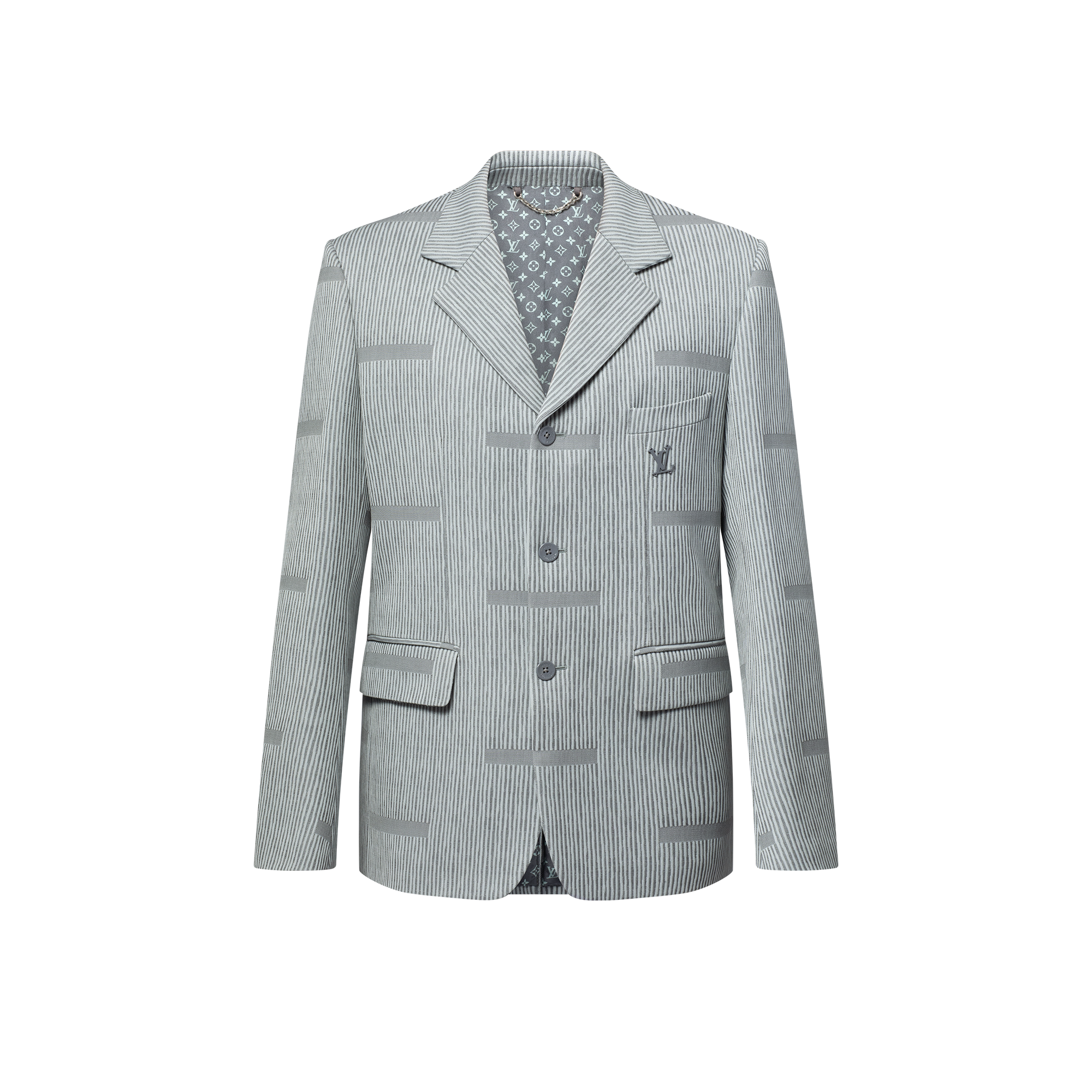  의류 블레이저 & 재킷 LV x 박서보 (LV x Park Seo-Bo) 테일러드 울 싱글 브레스티드 재킷 | 루이비통 공식 온라인 스토어® (크게 보기)