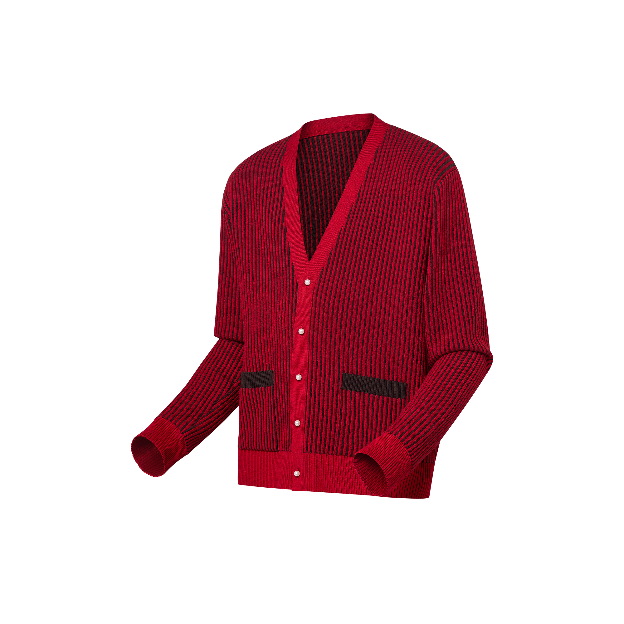  의류 니트 & 스웨트 셔츠 LV x 박서보 (LV x Park Seo-Bo) 울 가디건 | 루이비통 공식 온라인 스토어® (크게 보기)