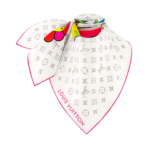 S00 액세서리 실크 스퀘어 & 방도 LV x TM 모노그램 슈퍼플랫 스퀘어 90 | 루이비통 공식 온라인 스토어® (크게 보기)