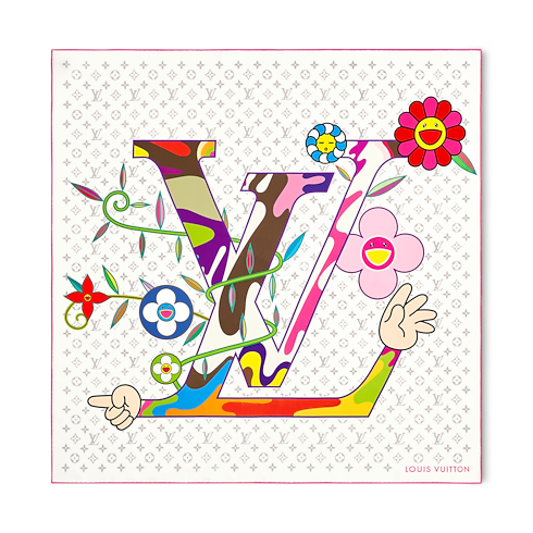 S00 액세서리 실크 스퀘어 & 방도 LV x TM 모노그램 슈퍼플랫 스퀘어 90 | 루이비통 공식 온라인 스토어® (크게 보기)