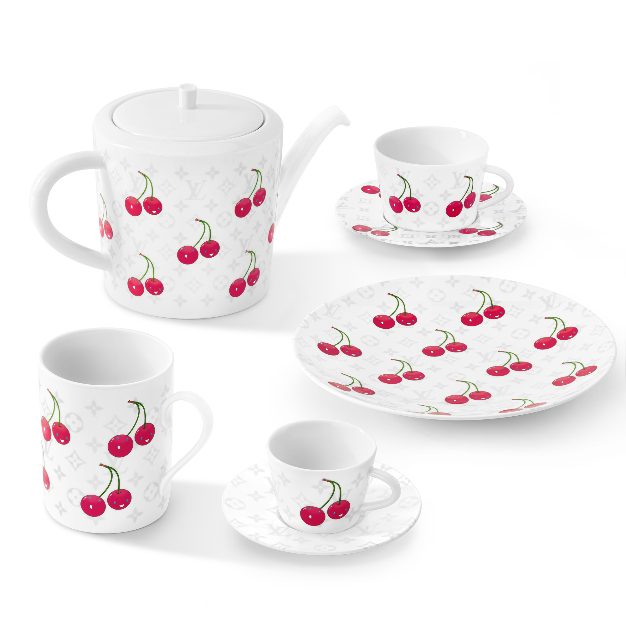 Monogram Cerises 홈 & 아트 오브 다이닝 아트 오브 다이닝 LV x TM 커피 컵 앤드 소서 2개 세트 | 루이비통 공식 온라인 스토어® (크게 보기)