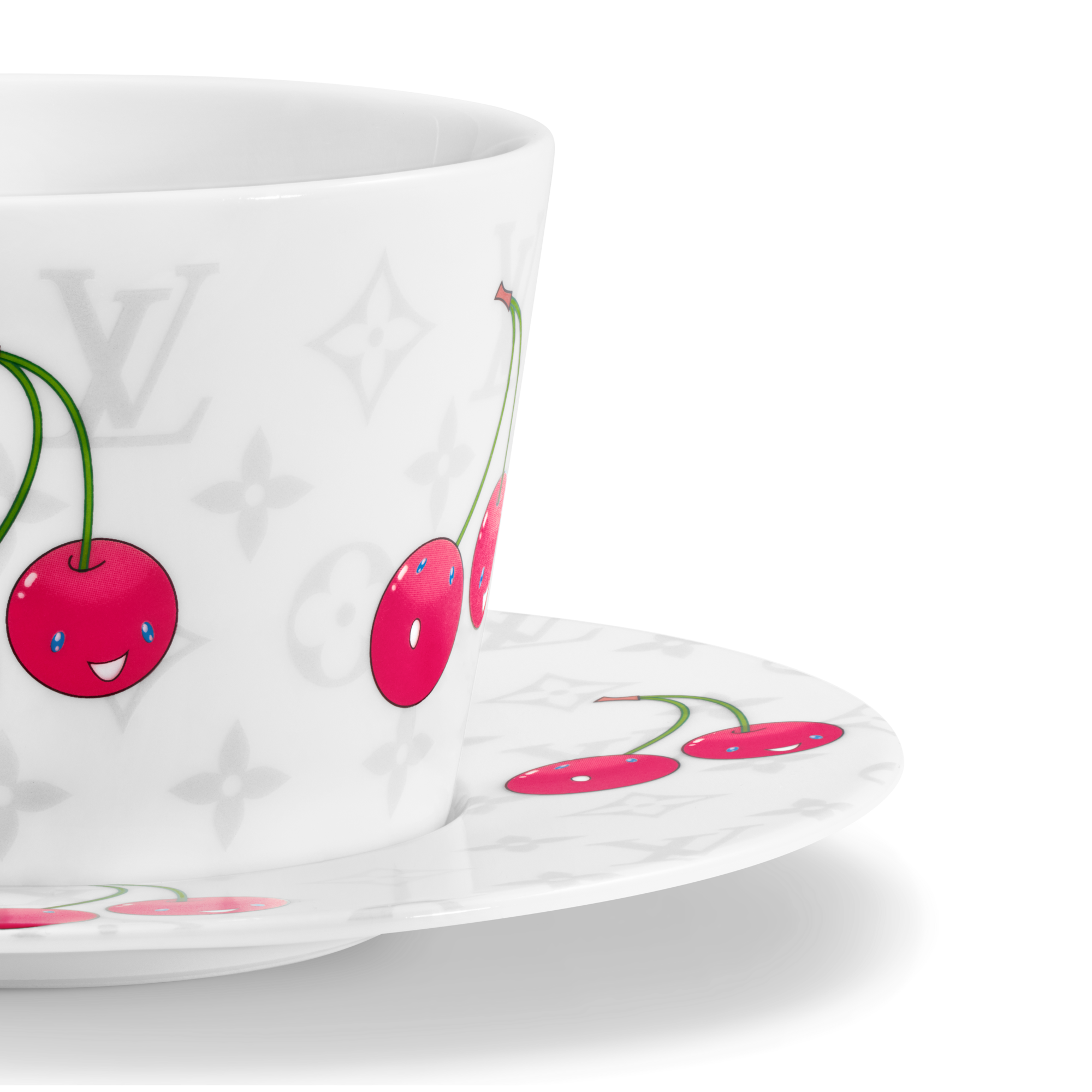 Monogram Cerises 홈 & 아트 오브 다이닝 아트 오브 다이닝 LV x TM 티컵 앤드 소서 2개 세트 | 루이비통 공식 온라인 스토어® (크게 보기)