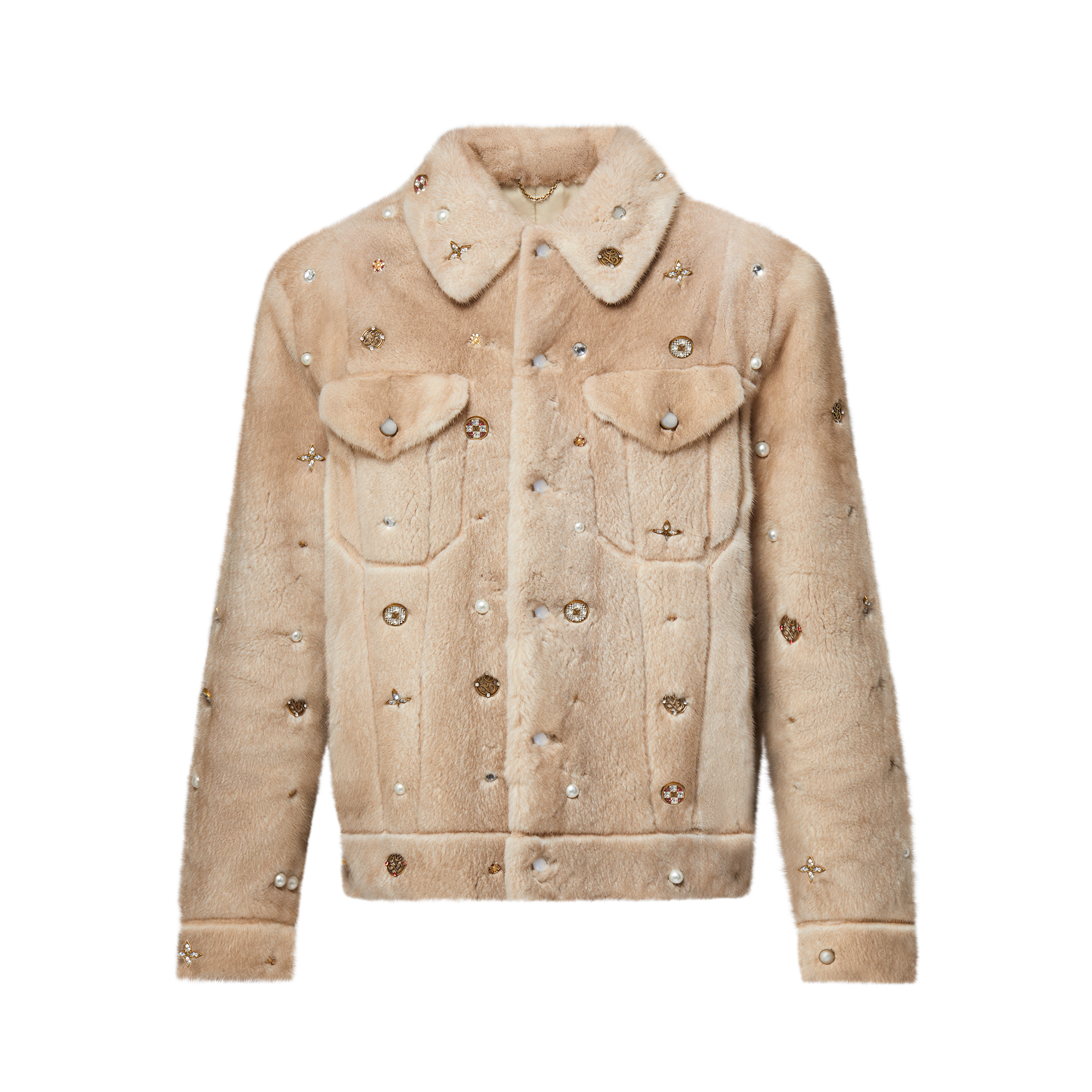  의류 아우터 & 코트 메이드 투 오더 엠벨리시드 밍크 트러커 재킷 | 루이비통 공식 온라인 스토어® (크게 보기)