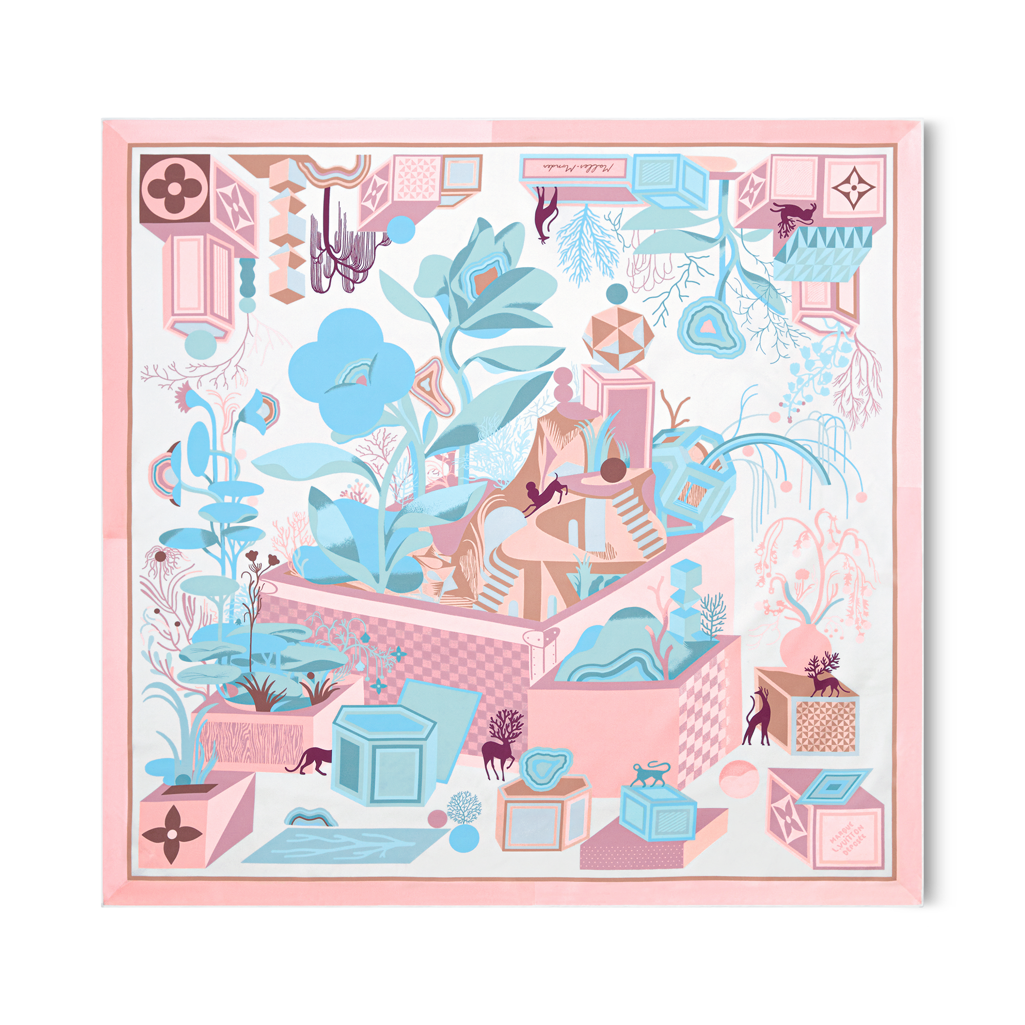 S00 액세서리 실크 스퀘어 & 방도 말 몽드 스퀘어 90 | 루이비통 공식 온라인 스토어® (크게 보기)