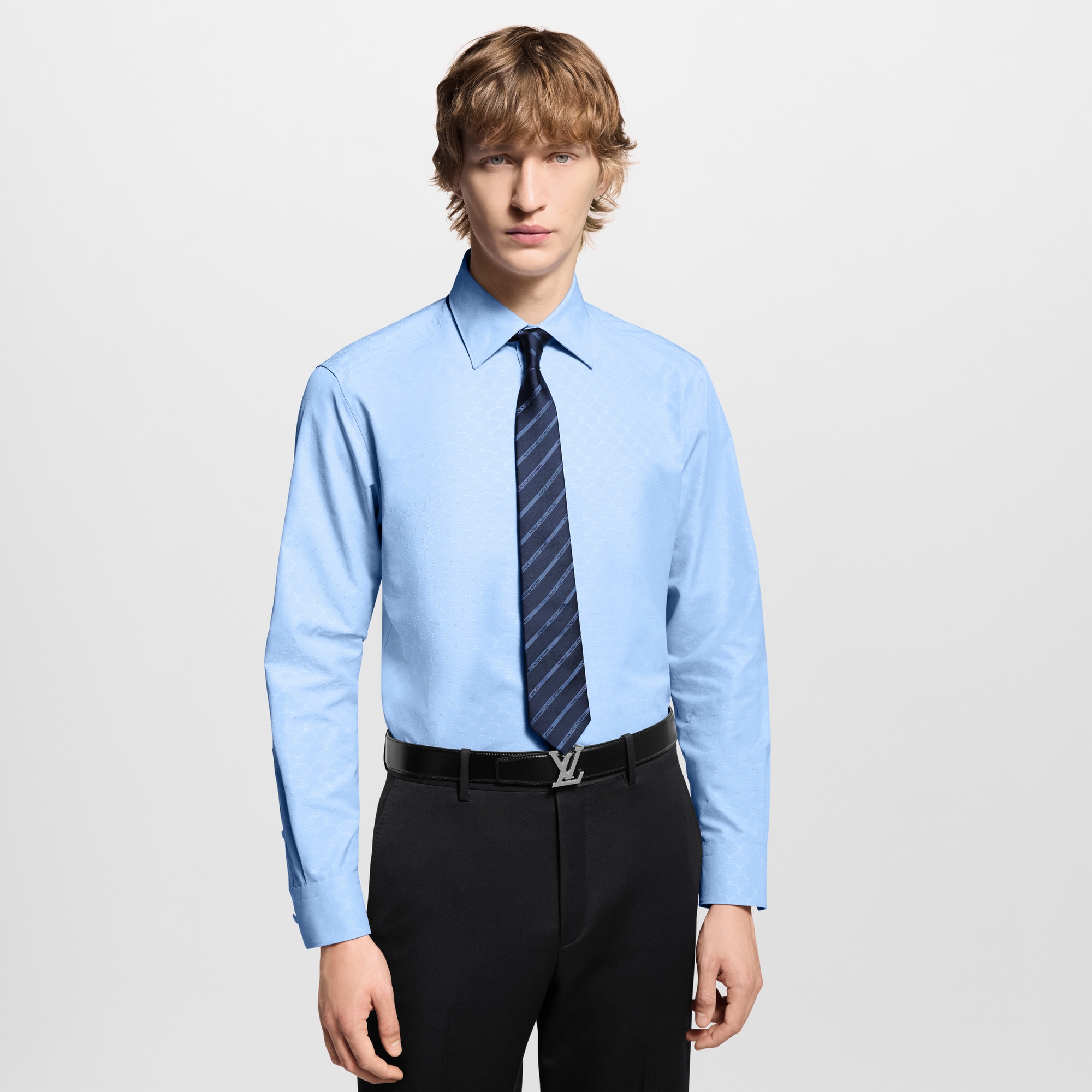 S00 액세서리 타이 & 포켓 스퀘어 Marque L.Vuitton Deposée 스트라이프 (Marque L.Vuitton Deposée Stripes) 타이 | 루이비통 공식 온라인 스토어® (크게 보기)