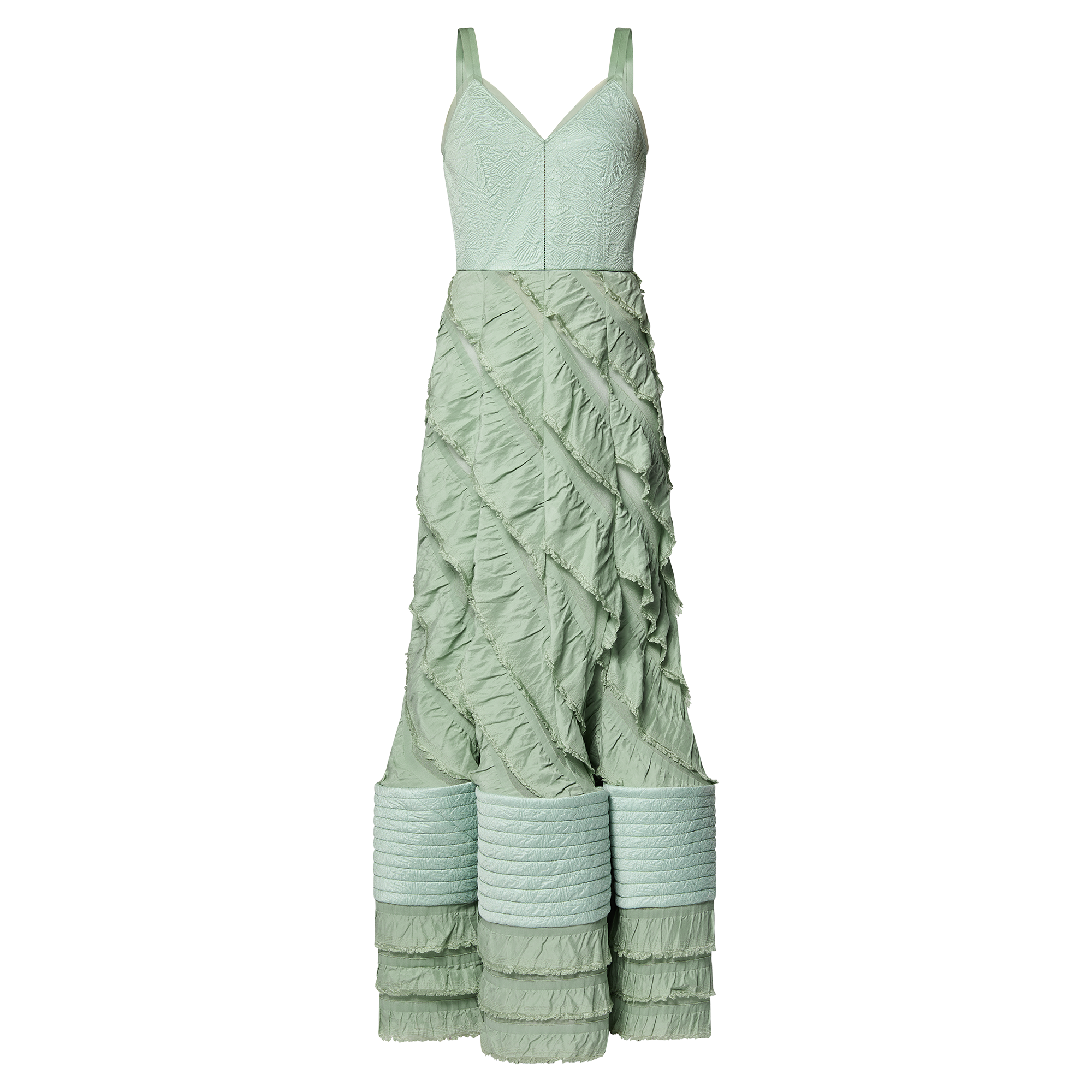  의류 드레스 머메이드 헴 플라운스 가운 | 루이비통 공식 온라인 스토어® (크게 보기)