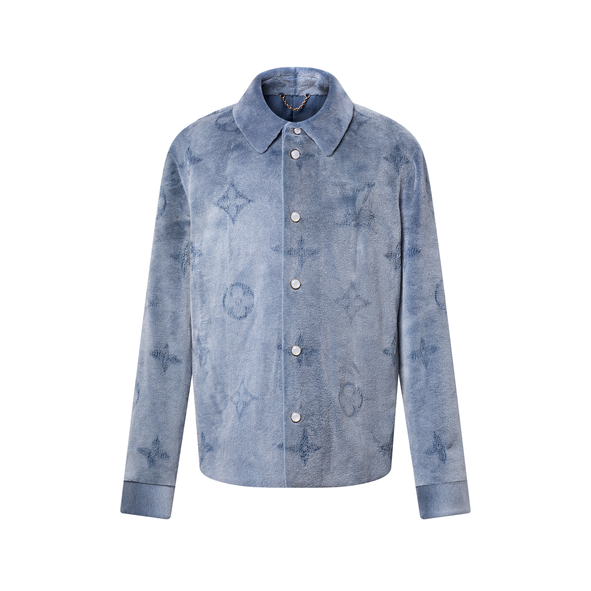  의류 아우터 & 코트 밍크 퍼포레이티드 모노그램 오버셔츠 | 루이비통 공식 온라인 스토어® (크게 보기)