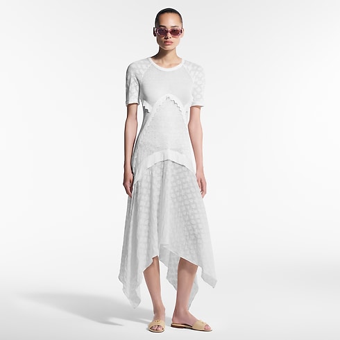 의류 드레스 모노그램 액센트 자카드 드레스 | 루이비통 공식 온라인 스토어® (크게 보기)