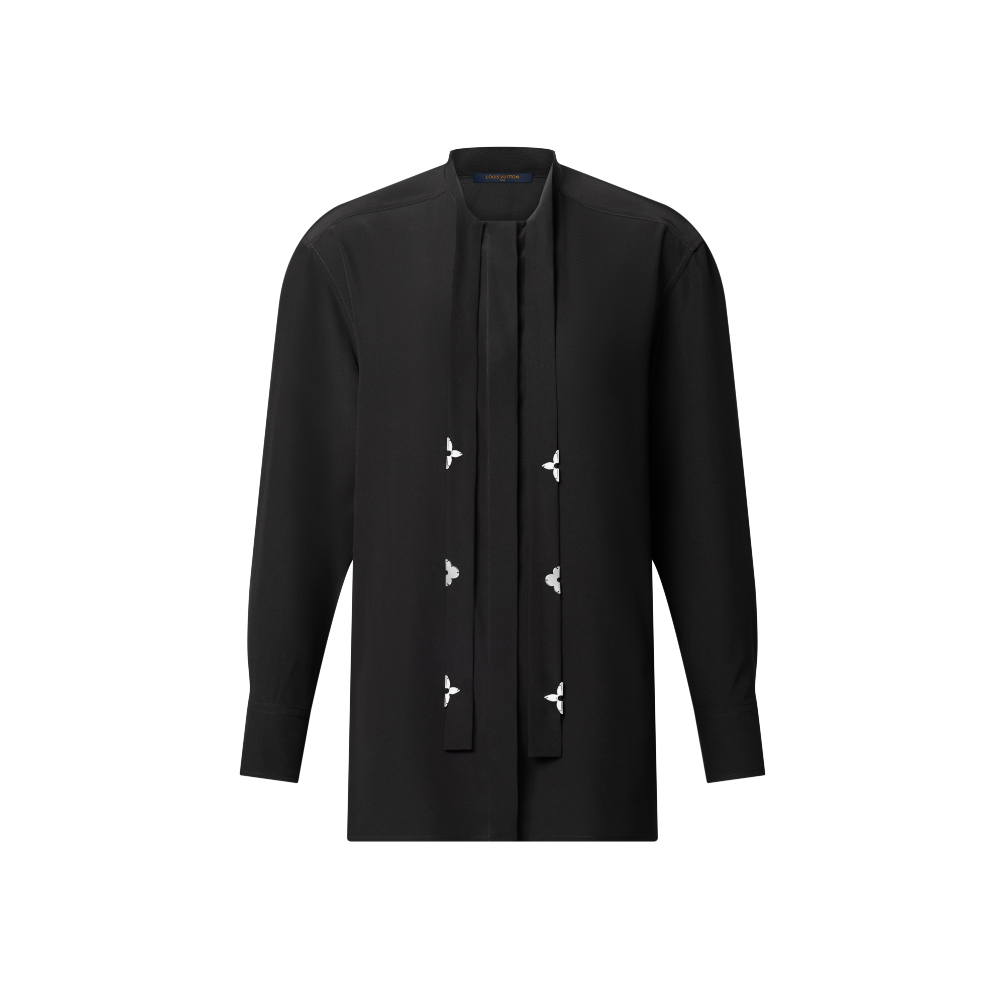  의류 티셔츠 & 블라우스 모노그램 액센트 라발리에르 블라우스 | 루이비통 공식 온라인 스토어® (크게 보기)