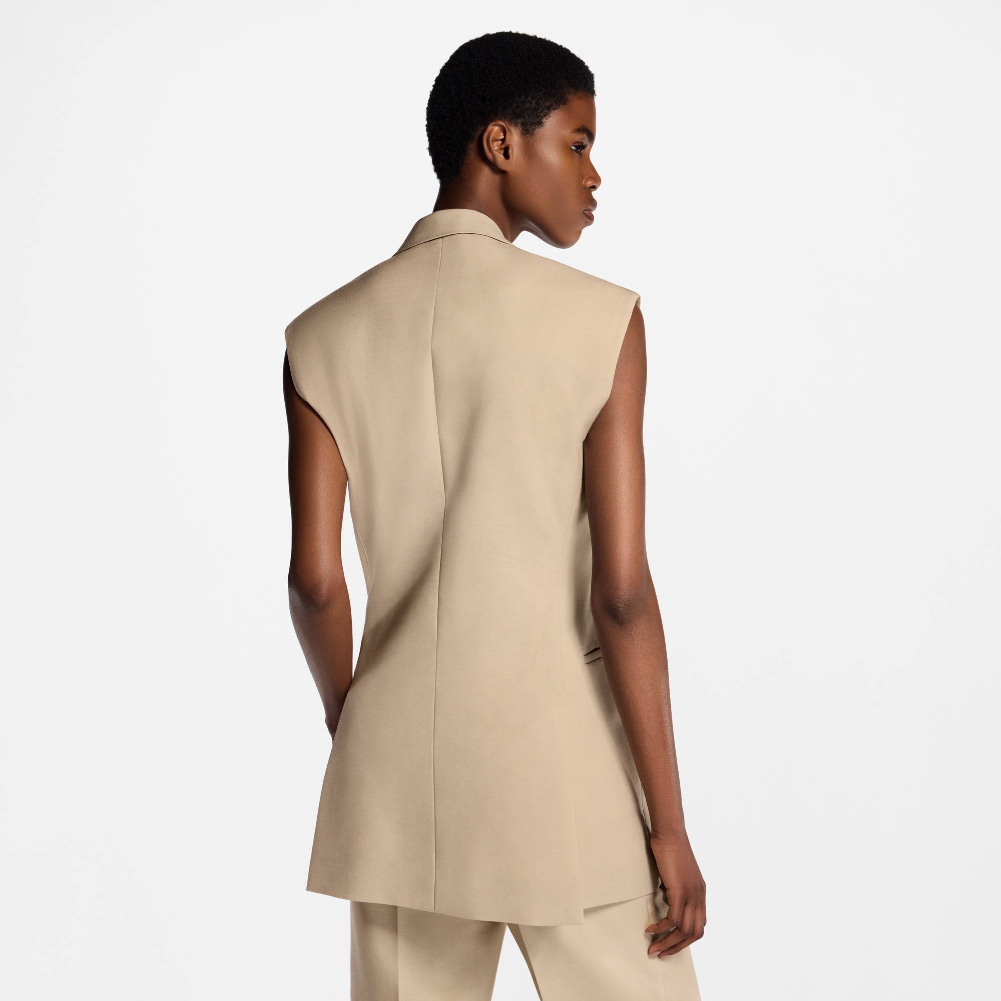  의류 코트 & 재킷 모노그램 액센트 슬리브리스 블레이저 | 루이비통 공식 온라인 스토어® (크게 보기)