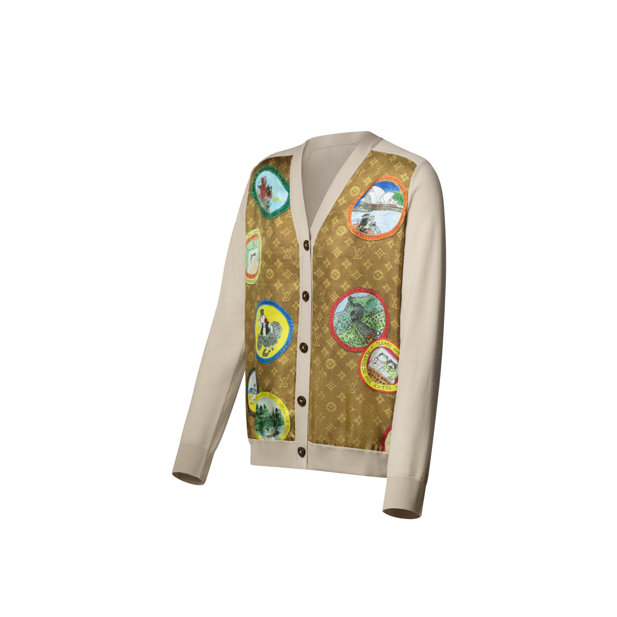  의류 니트웨어 모노그램 캣 스탬프 가디건 | 루이비통 공식 온라인 스토어® (크게 보기)