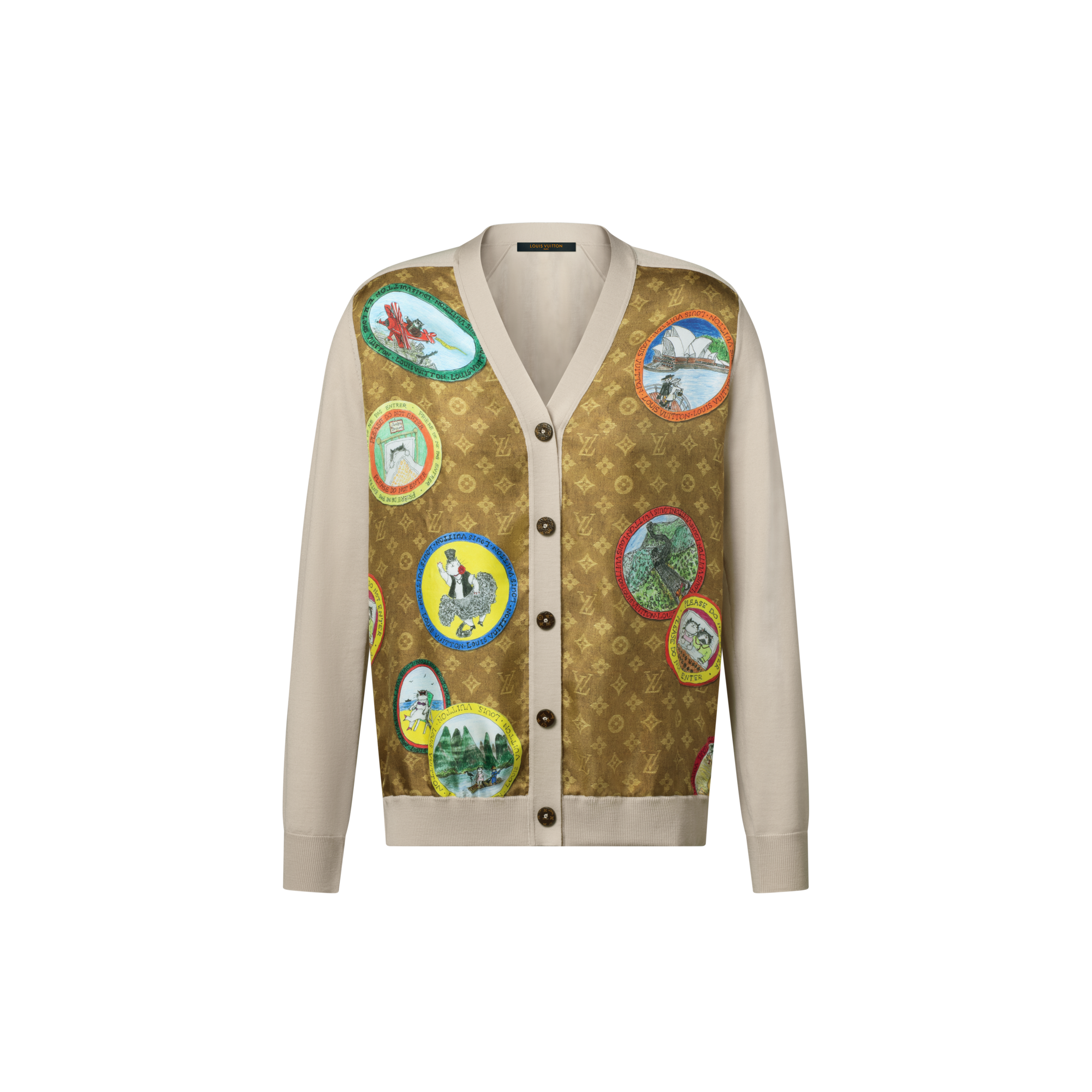  의류 니트웨어 모노그램 캣 스탬프 가디건 | 루이비통 공식 온라인 스토어® (크게 보기)