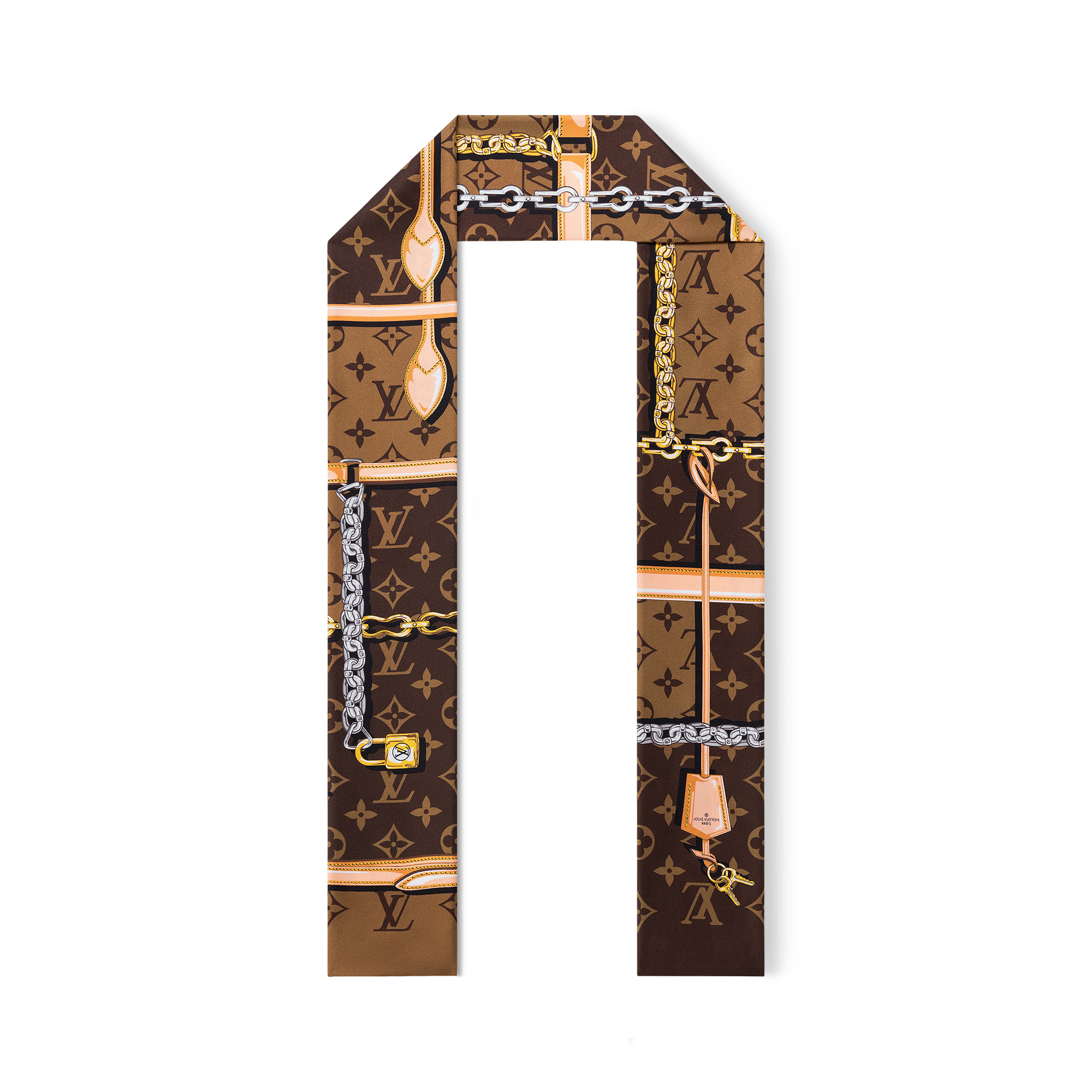 S00 액세서리 실크 스퀘어 & 방도 모노그램 컨피덴셜 방도 | 루이비통 공식 온라인 스토어® (크게 보기)