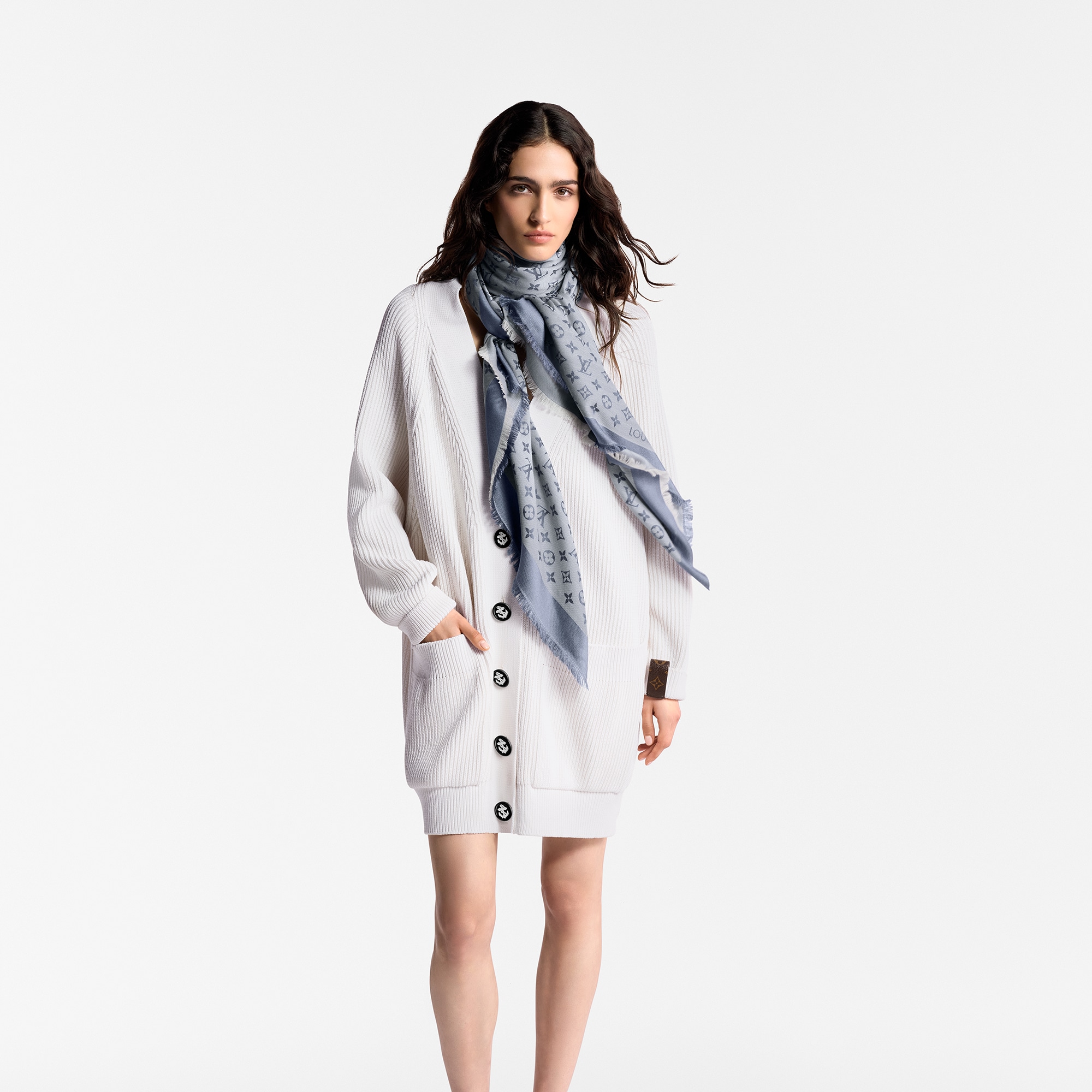 S00 액세서리 숄 & 스툴 모노그램 데님 숄 | 루이비통 공식 온라인 스토어® (크게 보기)