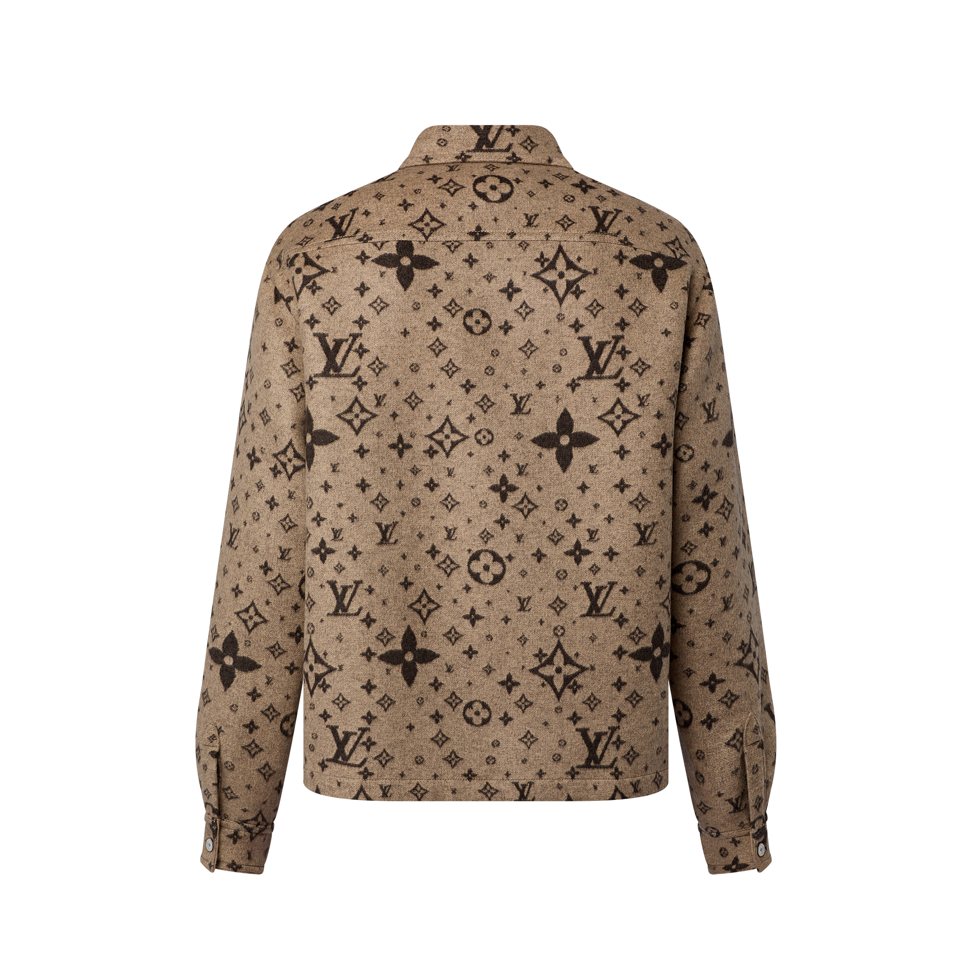  의류 아우터 & 코트 모노그램 더블 페이스 울, 실크 앤드 캐시미어 블렌드 오버셔츠 | 루이비통 공식 온라인 스토어® (크게 보기)