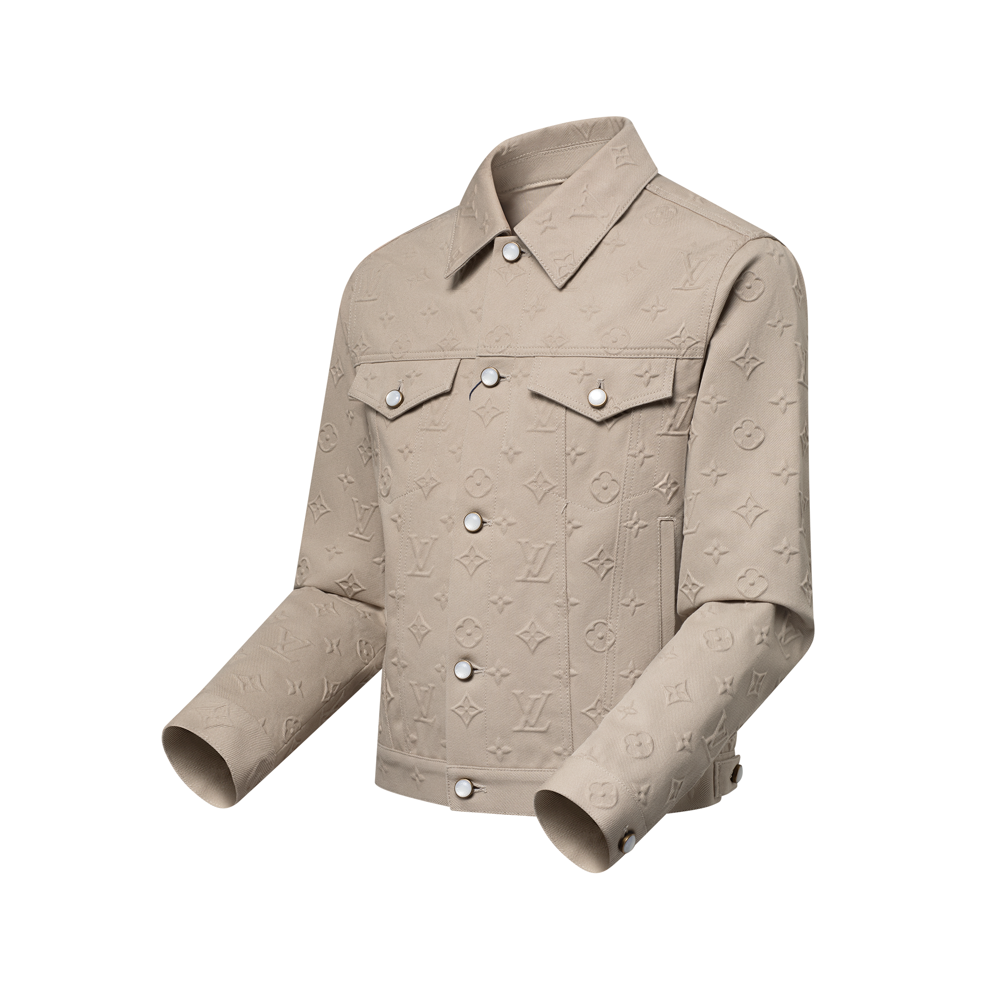  의류 아우터 & 코트 모노그램 엠보스드 데님 재킷 | 루이비통 공식 온라인 스토어® (크게 보기)
