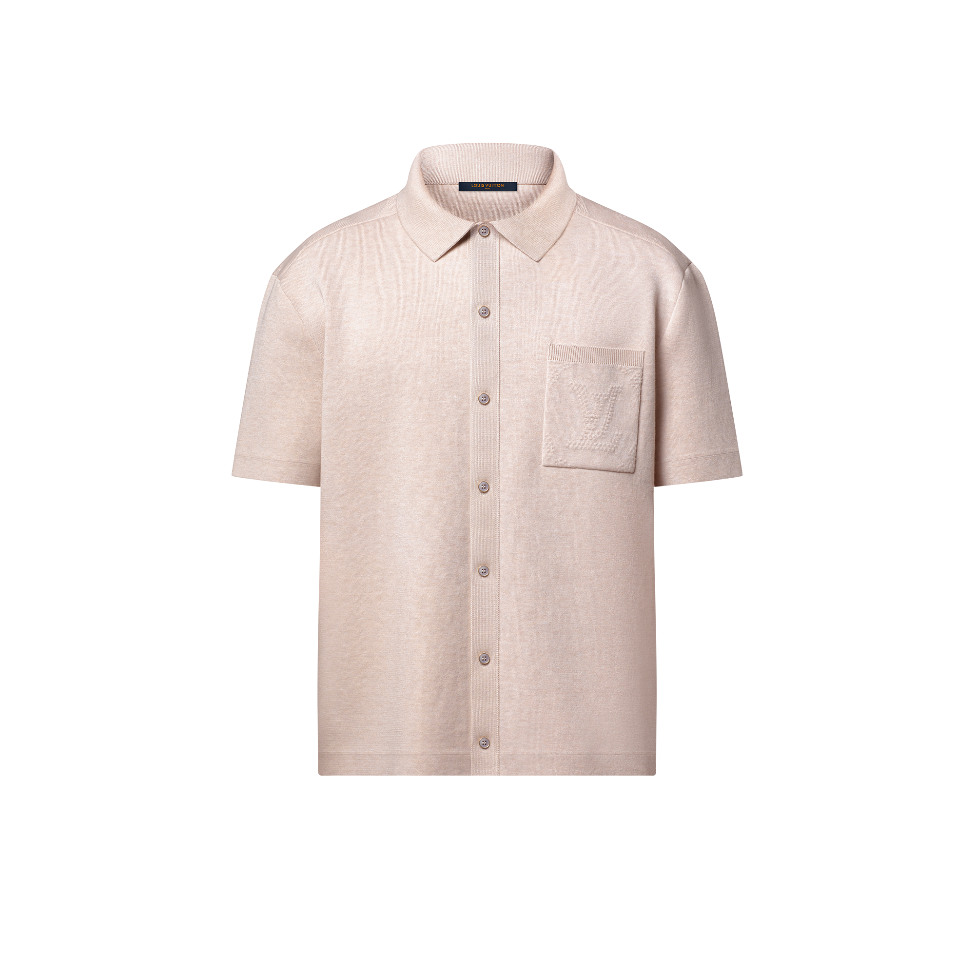  의류 셔츠 모노그램 엠보스드 쇼트 슬리브드 니트 셔츠 | 루이비통 공식 온라인 스토어® (크게 보기)