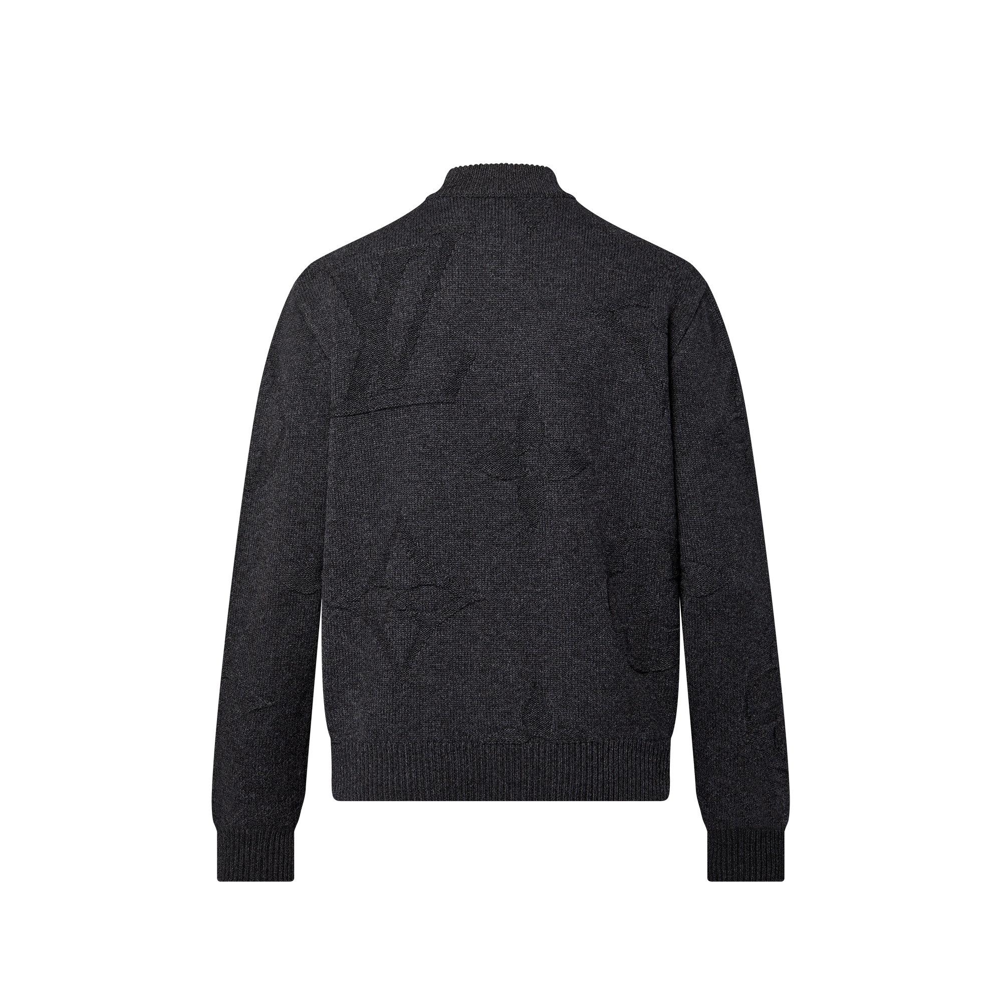  의류 니트 & 스웨트 셔츠 모노그램 자카드 울 하프 지퍼 풀오버 | 루이비통 공식 온라인 스토어® (크게 보기)