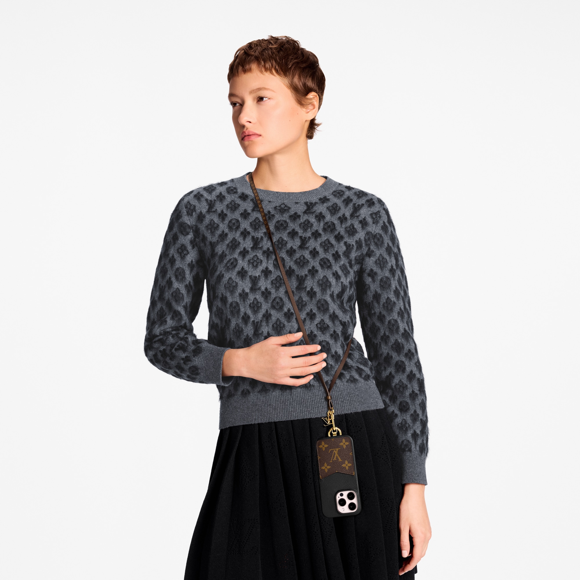 S00 액세서리 키 홀더 & 백참 모노그램 폰 스트랩 | 루이비통 공식 온라인 스토어® (크게 보기)