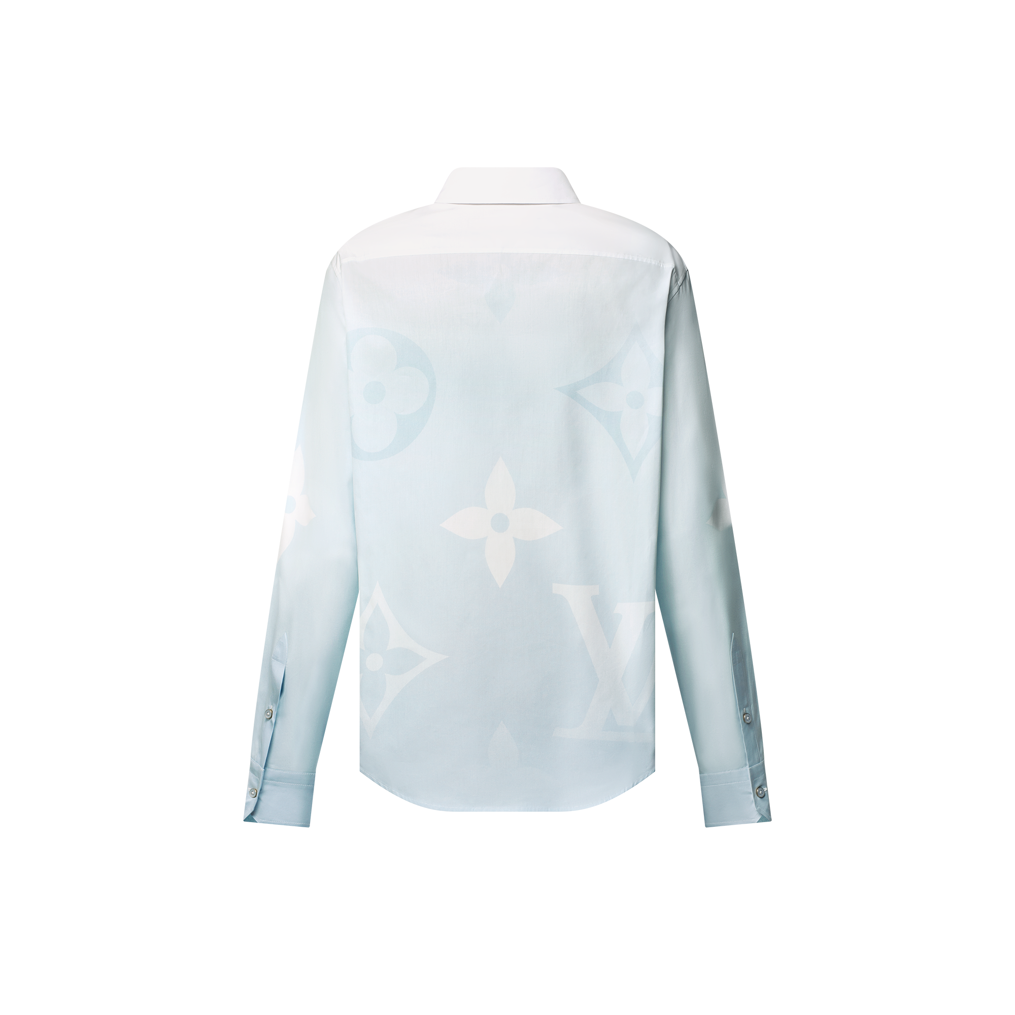  의류 셔츠 모노그램 프린티드 롱 슬리브드 코튼 포플린 셔츠 | 루이비통 공식 온라인 스토어® (크게 보기)