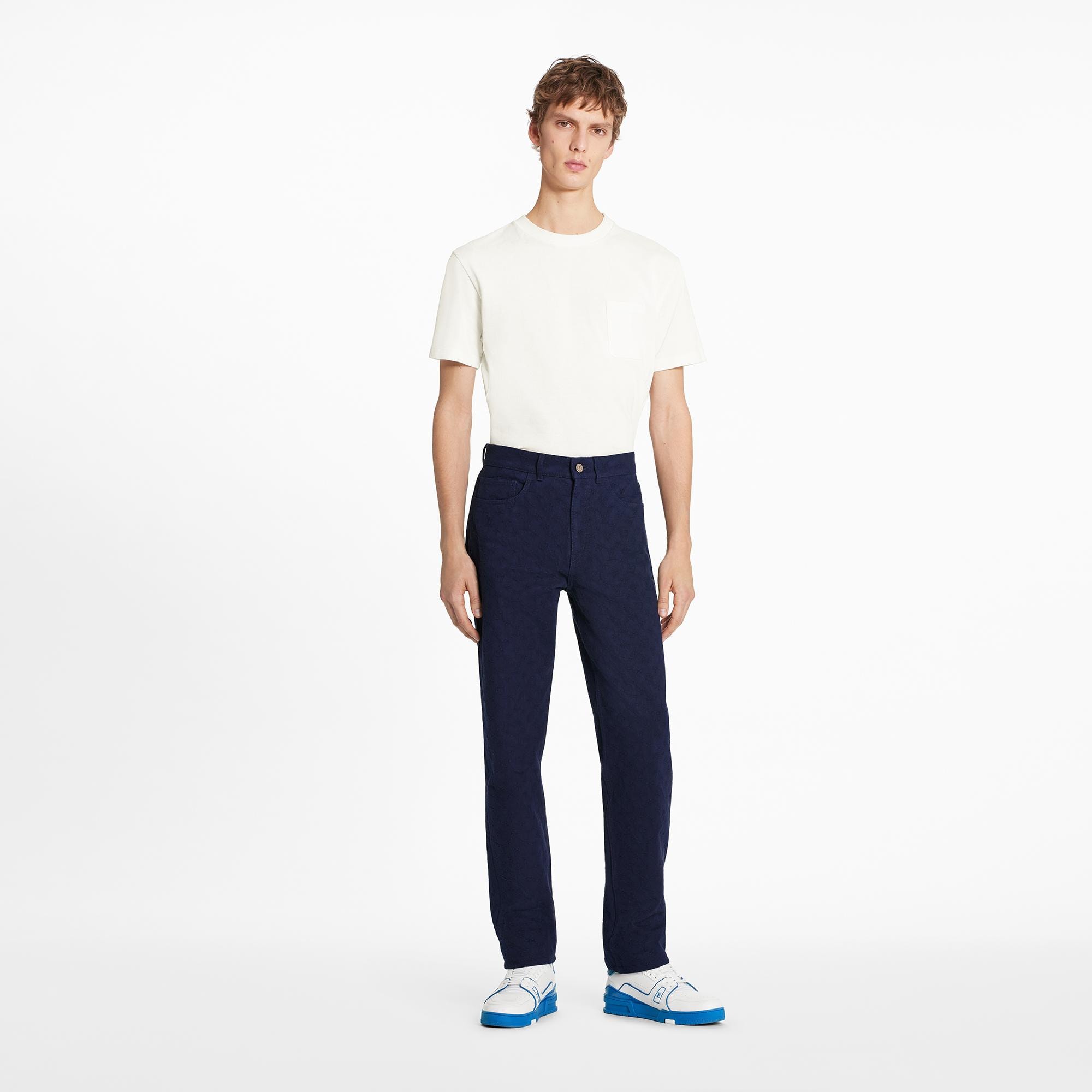  Discontinued Product Obs 3 모노그램 레귤러 데님 팬츠 | 루이비통 공식 온라인 스토어® (크게 보기)