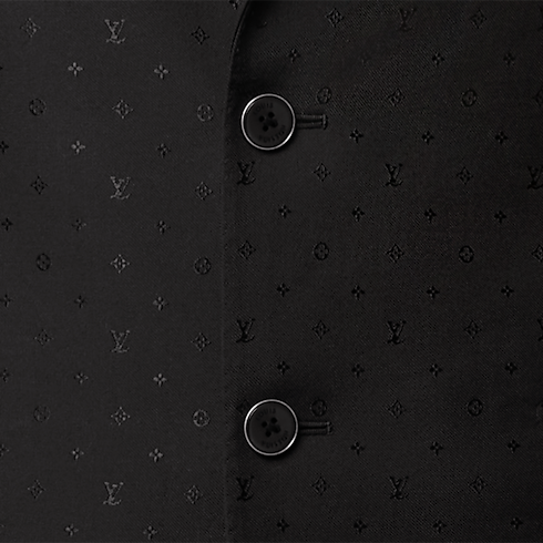 의류 의류 전체 보기 Monogram Satin Single-Breasted Pont Neuf Jacket | 루이비통 공식 온라인 스토어® (크게 보기)