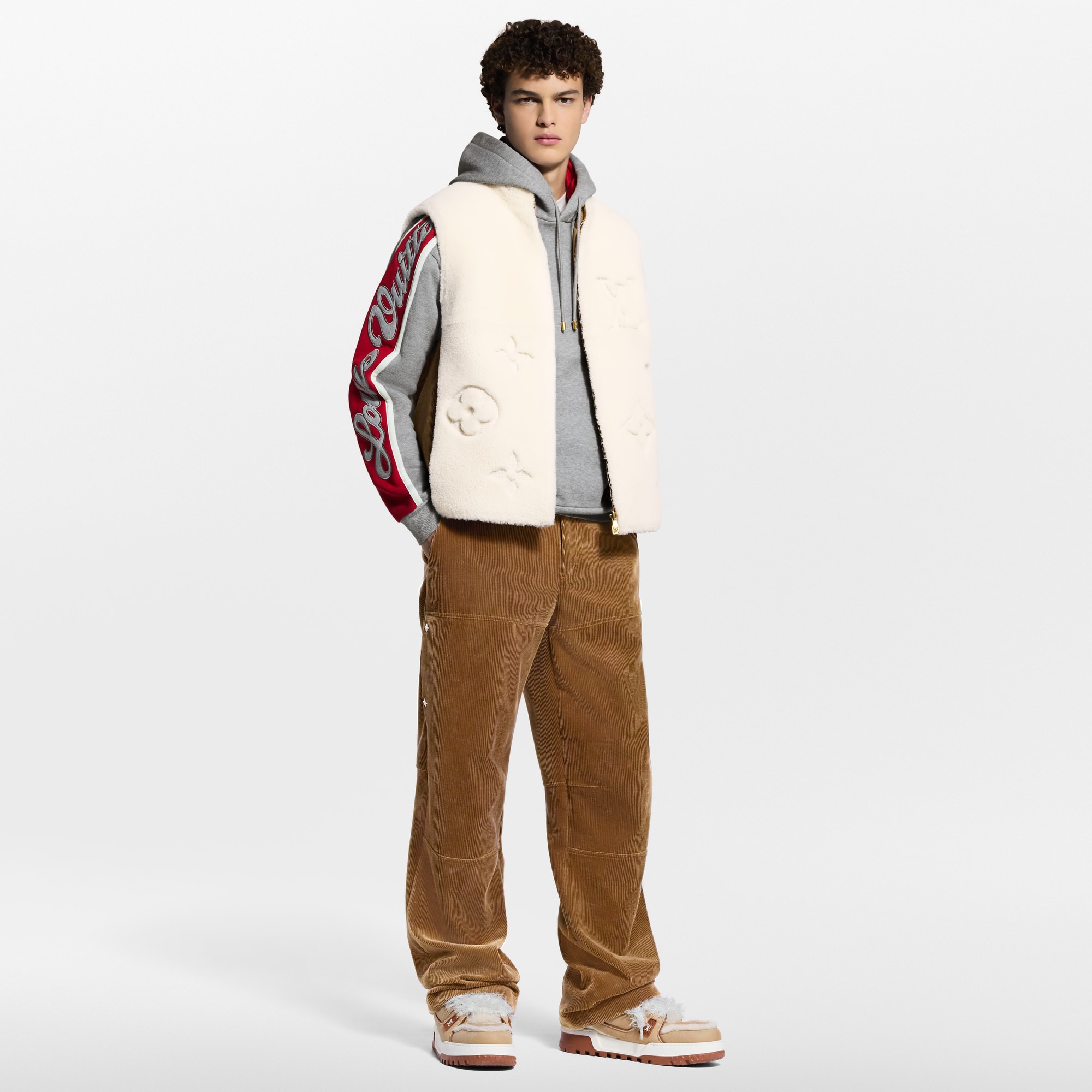  의류 아우터 & 코트 모노그램 시어링 믹스 리버서블 질레 | 루이비통 공식 온라인 스토어® (크게 보기)