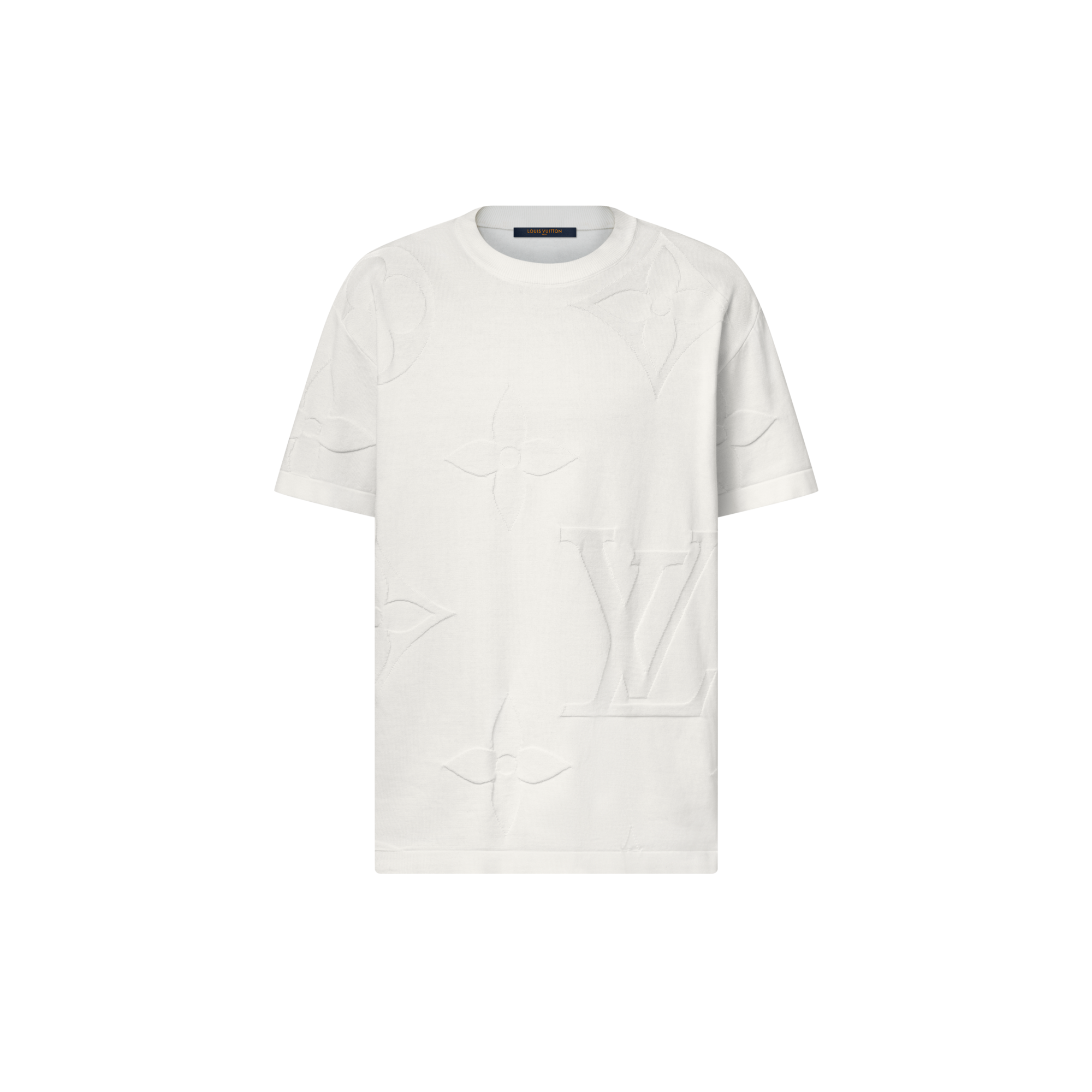  의류 의류 전체 보기 모노그램 쇼트 슬리브드 코튼 크루넥 | 루이비통 공식 온라인 스토어® (크게 보기)