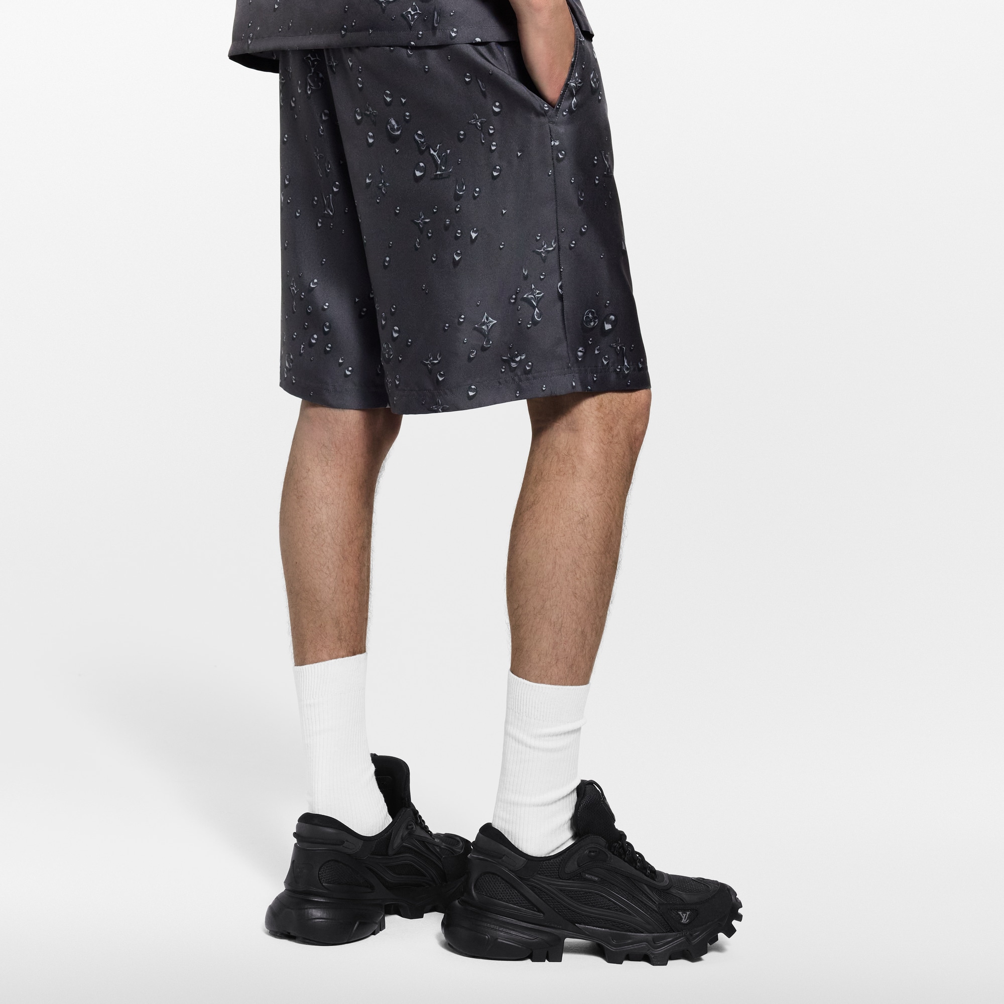  의류 팬츠 모노그램 실크 쇼츠 | 루이비통 공식 온라인 스토어® (크게 보기)